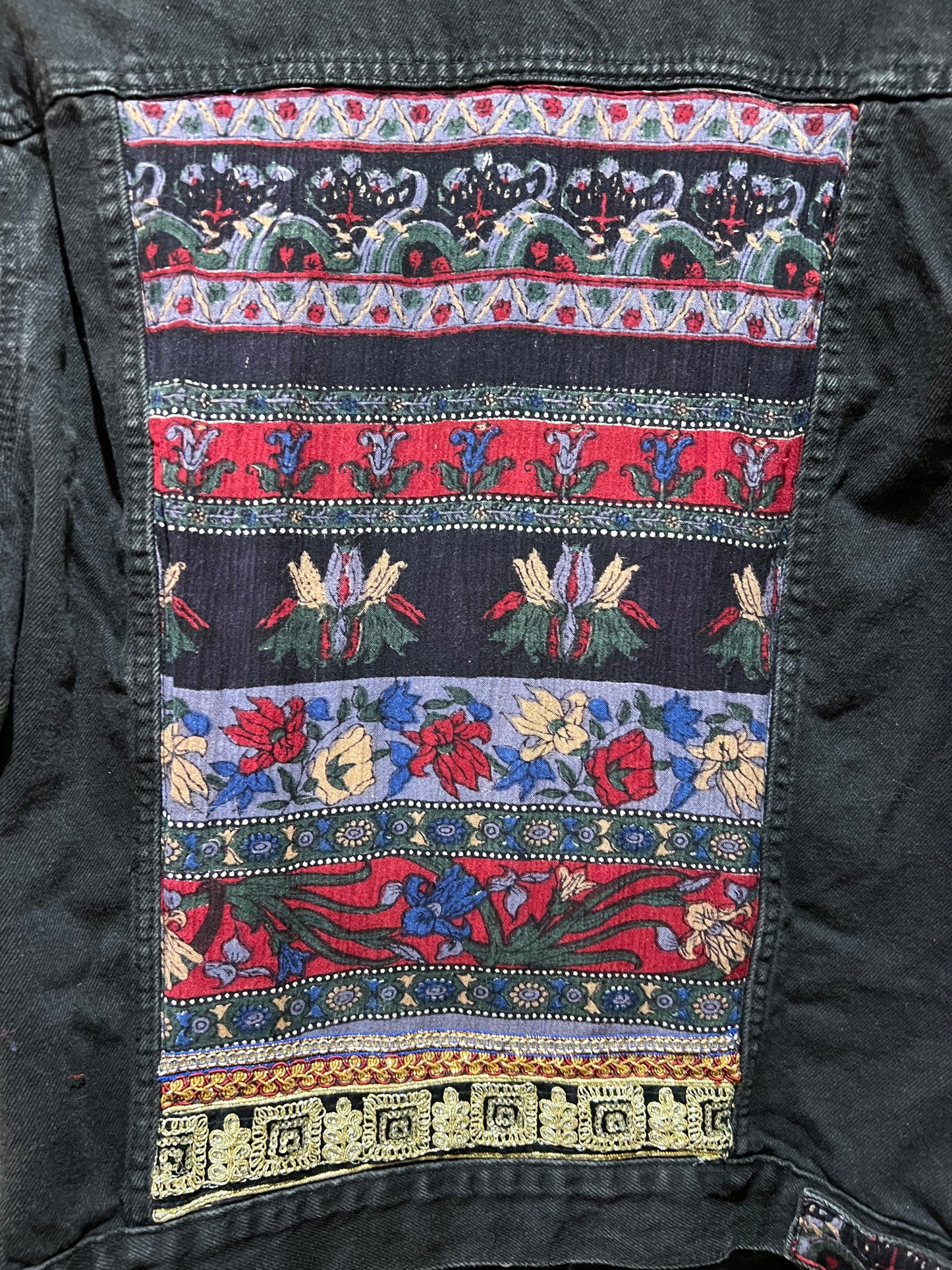 Upcycled Black Denim Jacket