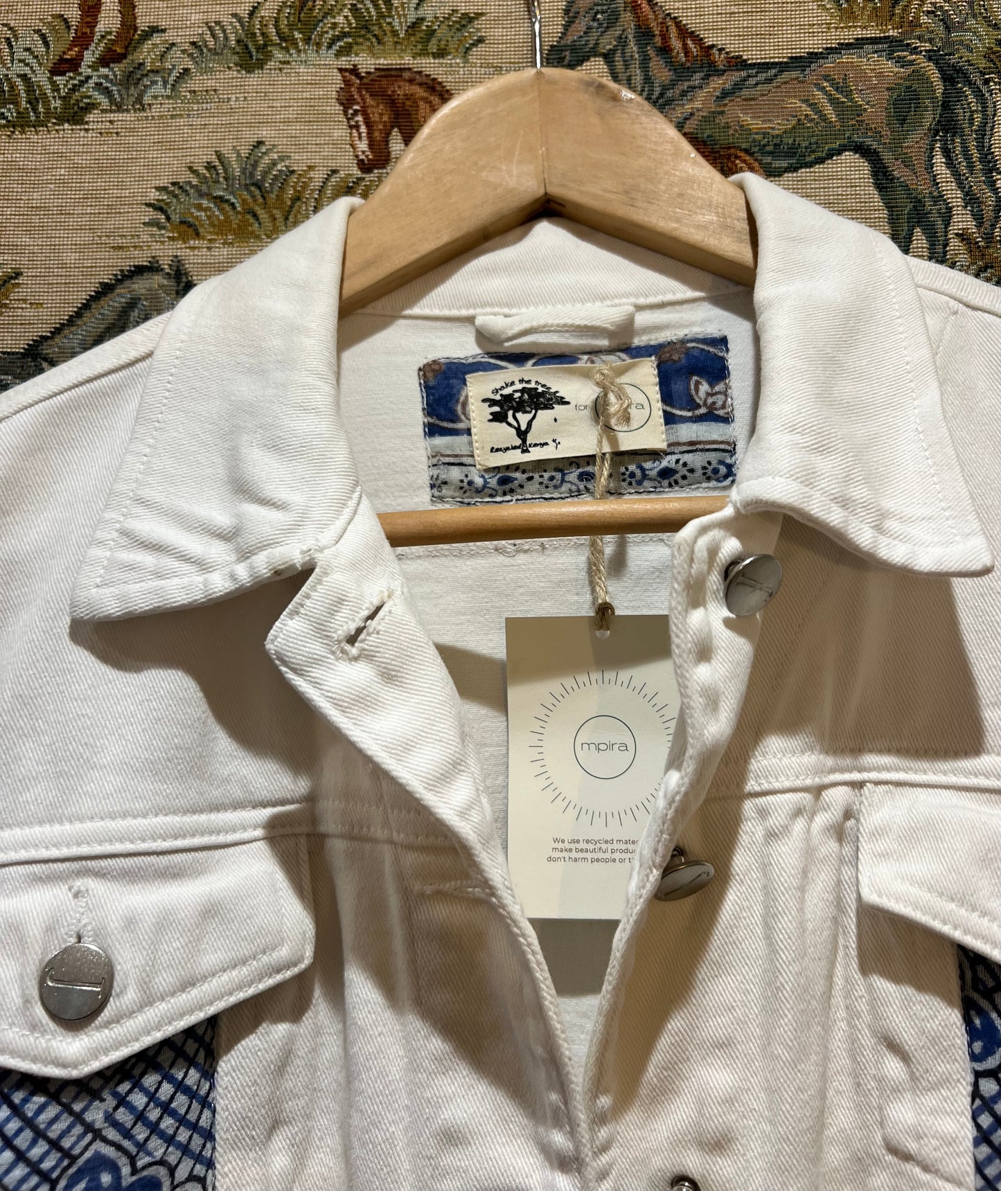 Upcycled White Denim Jacket