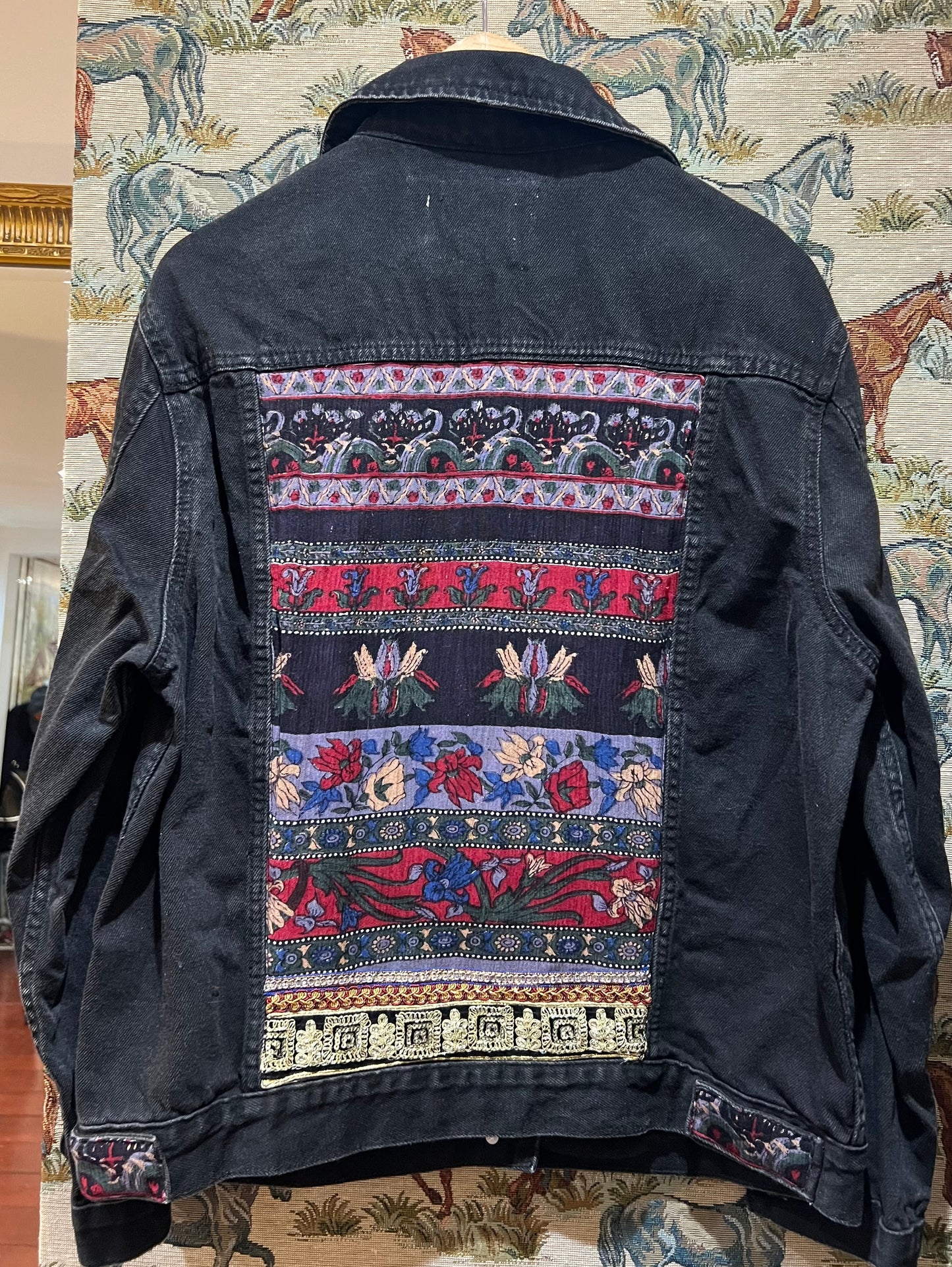 Upcycled Black Denim Jacket