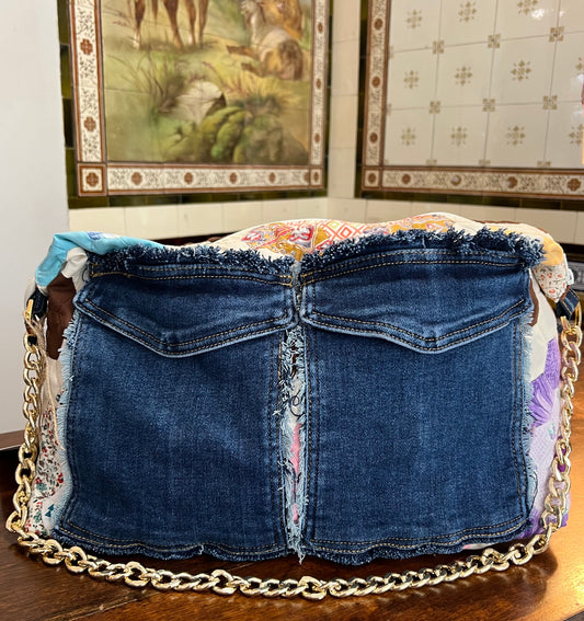 Quilted & Denim Upcycled Bag