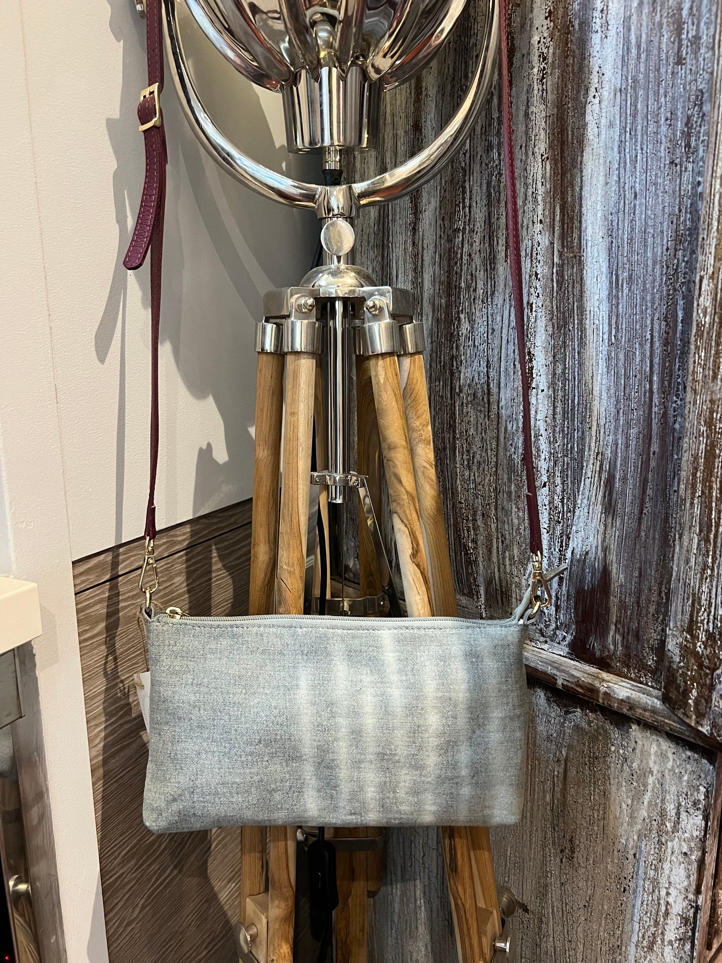 Upcycled Denim Cross Body Bag