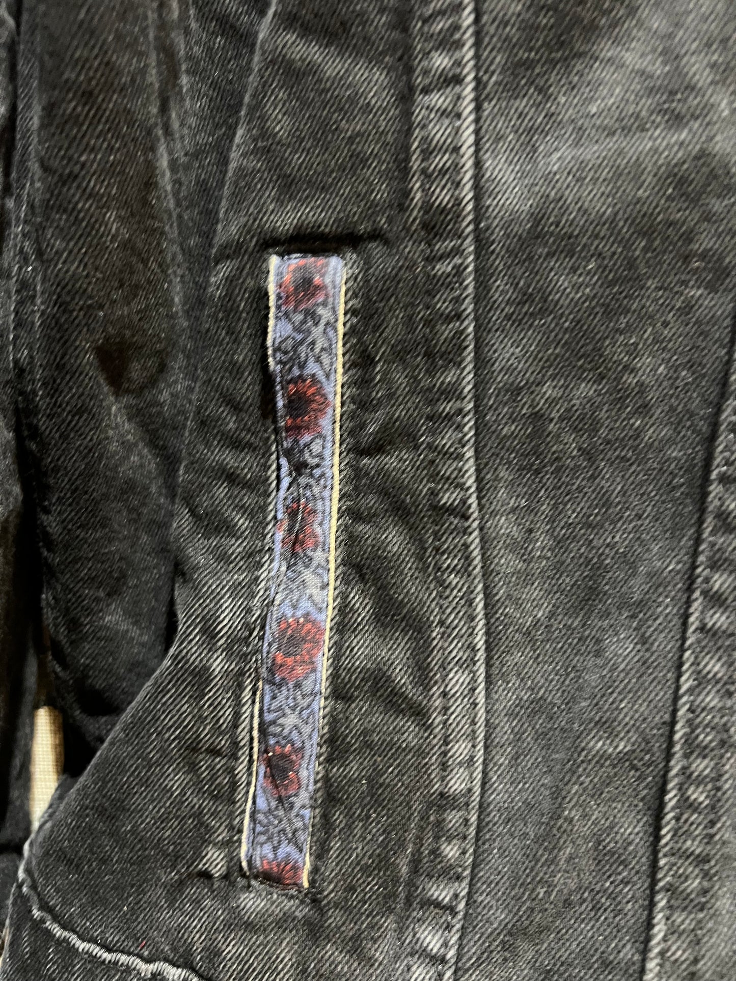 Upcycled Black Denim Jacket