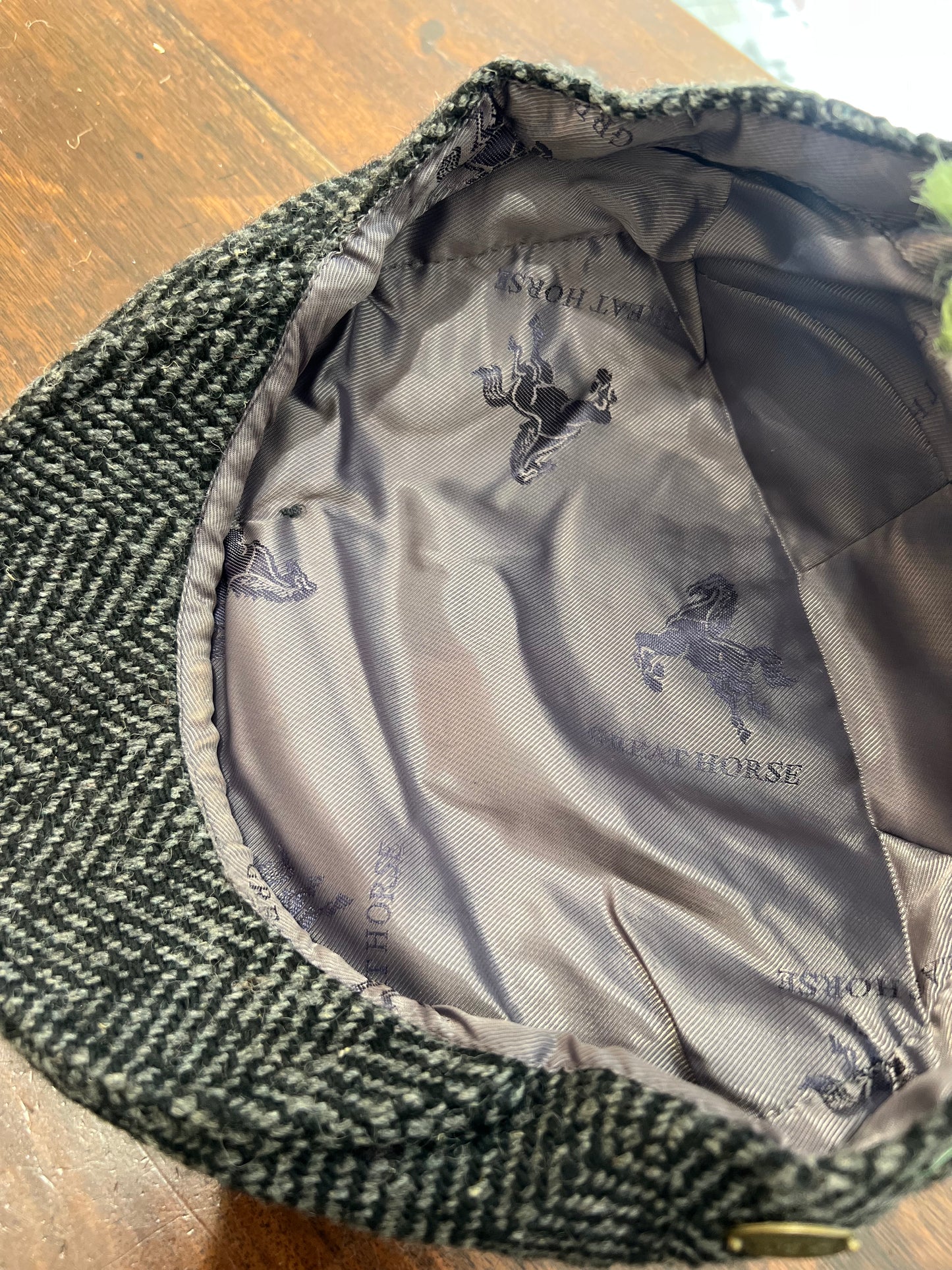 Pure Wool Upcycled Glam Flat Cap