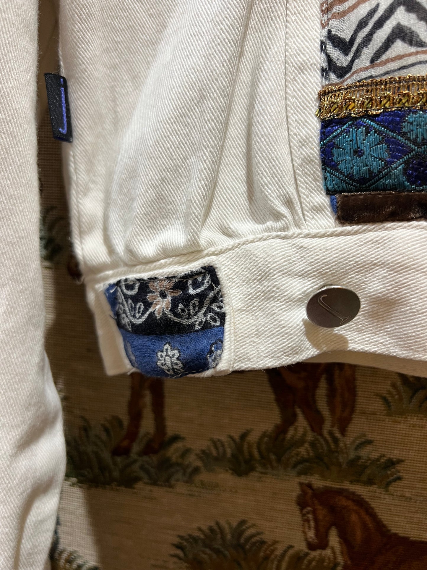 Upcycled White Denim Jacket