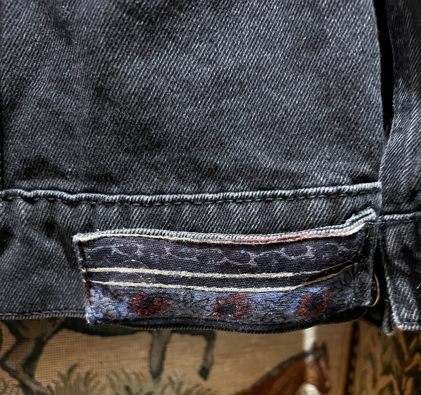 Upcycled Black Denim Jacket