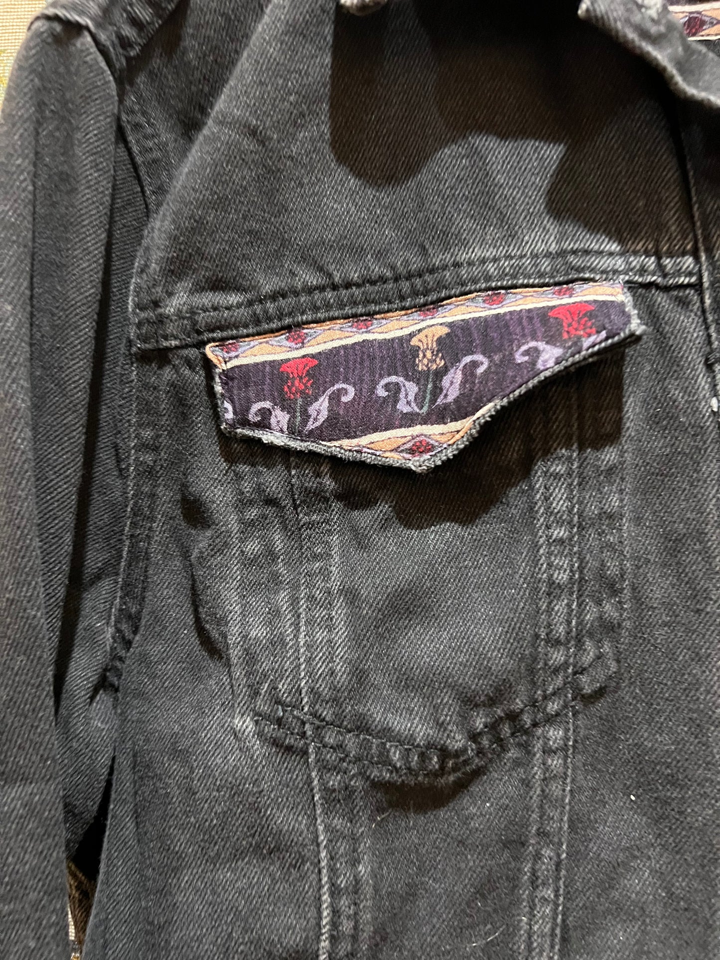 Upcycled Black Denim Jacket