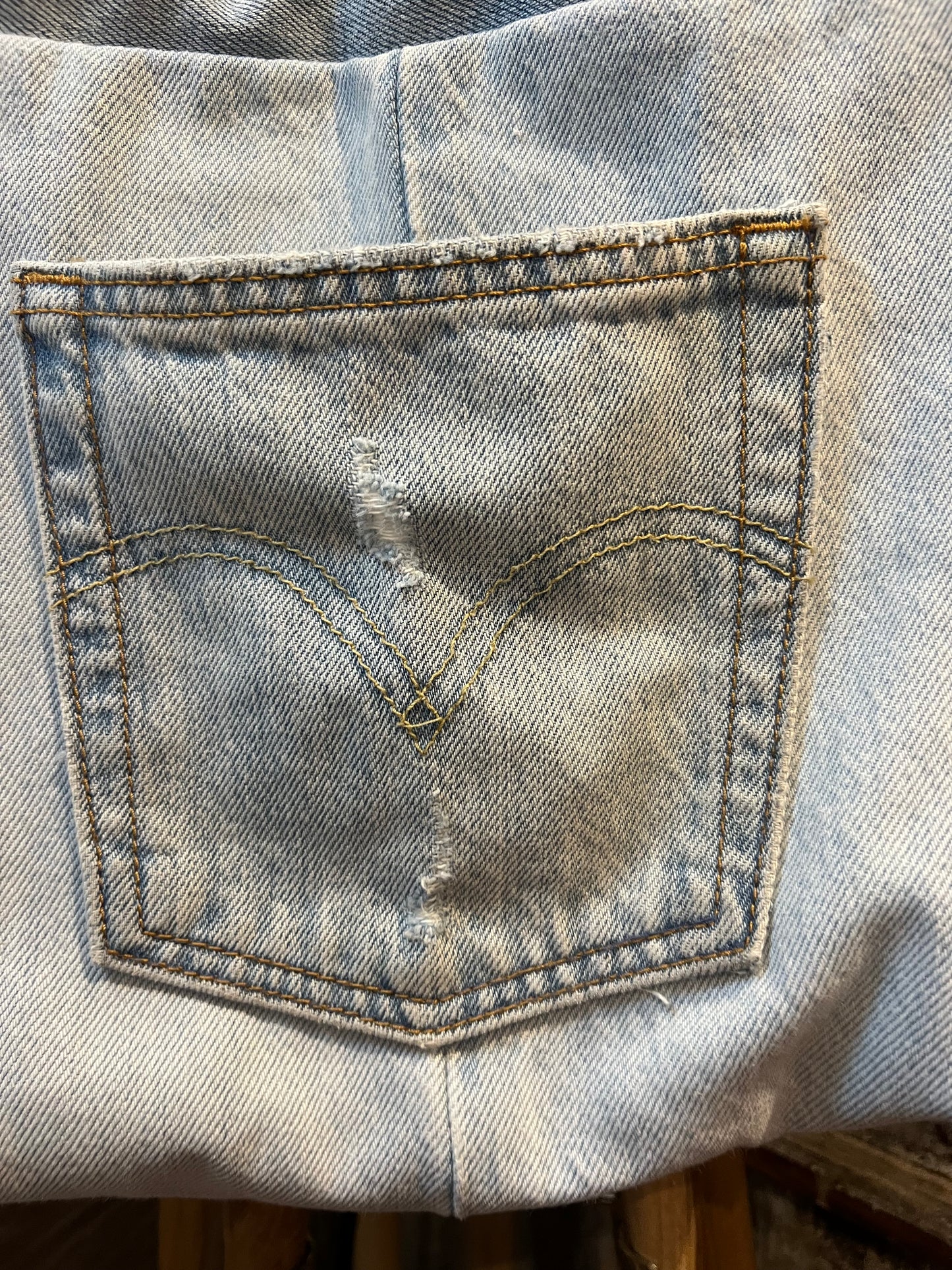 Upcycled Denim Chained Bag