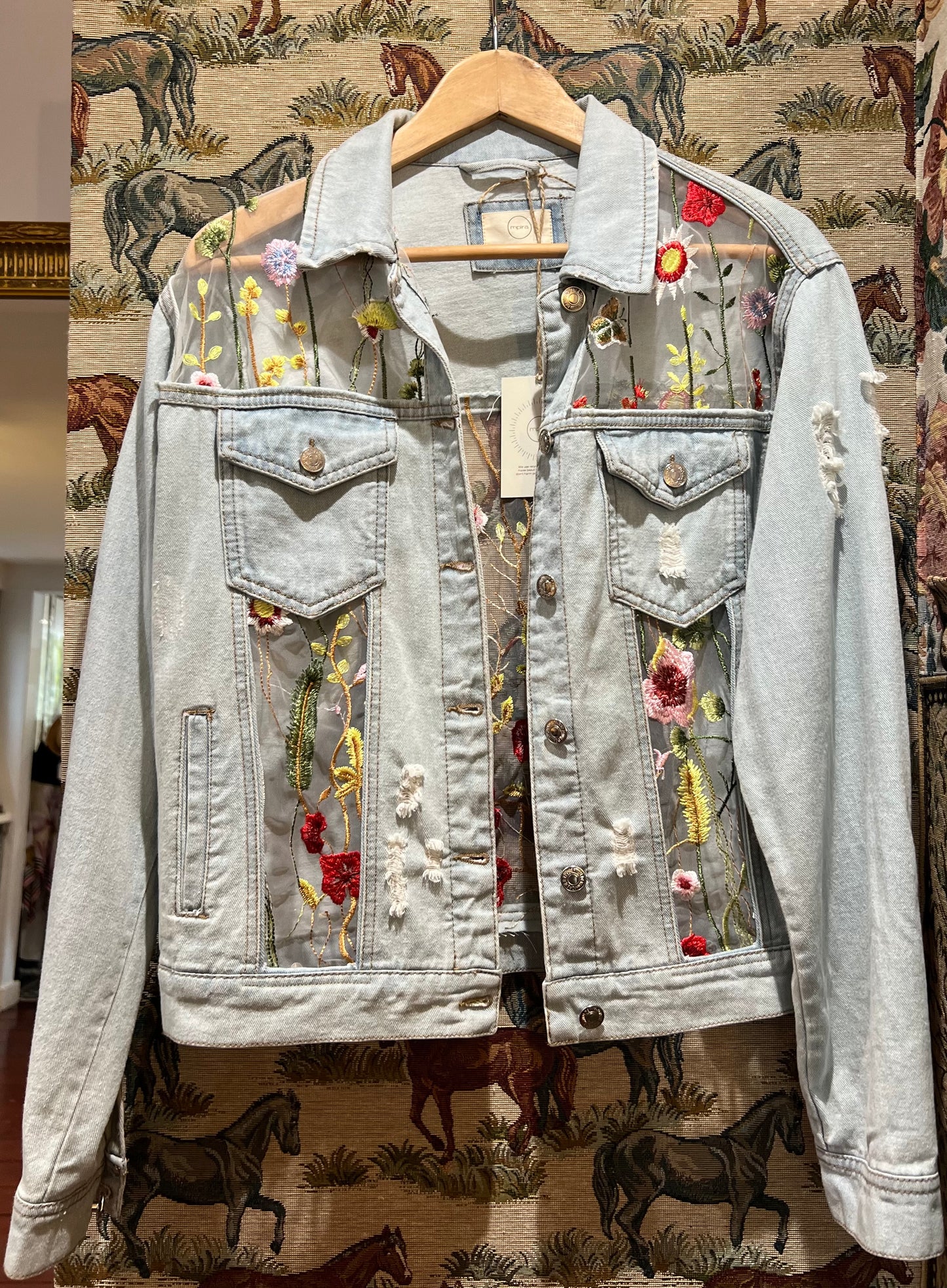 Upcycled Laced Denim Jacket