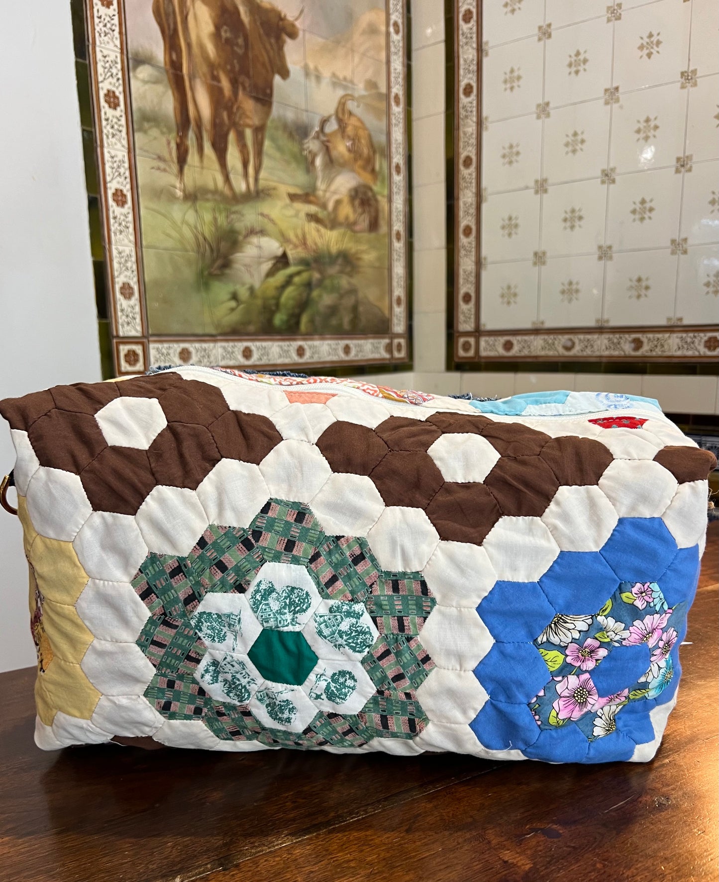 Quilted & Denim Upcycled Bag