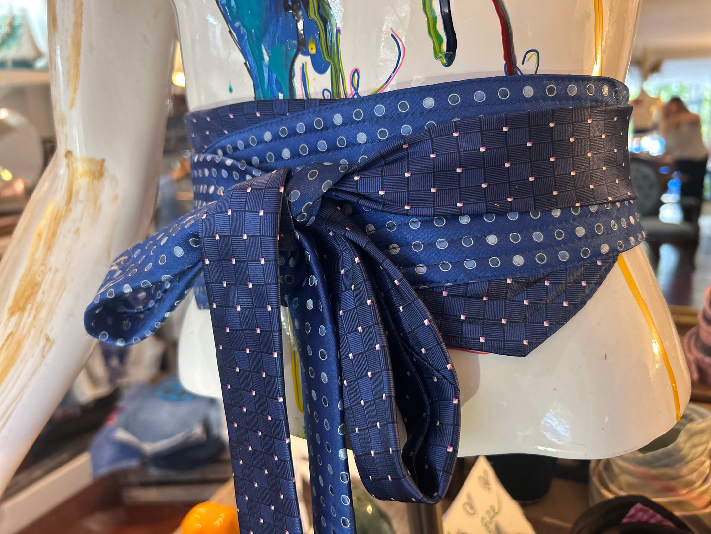 Upcycled Silk Tie Belt