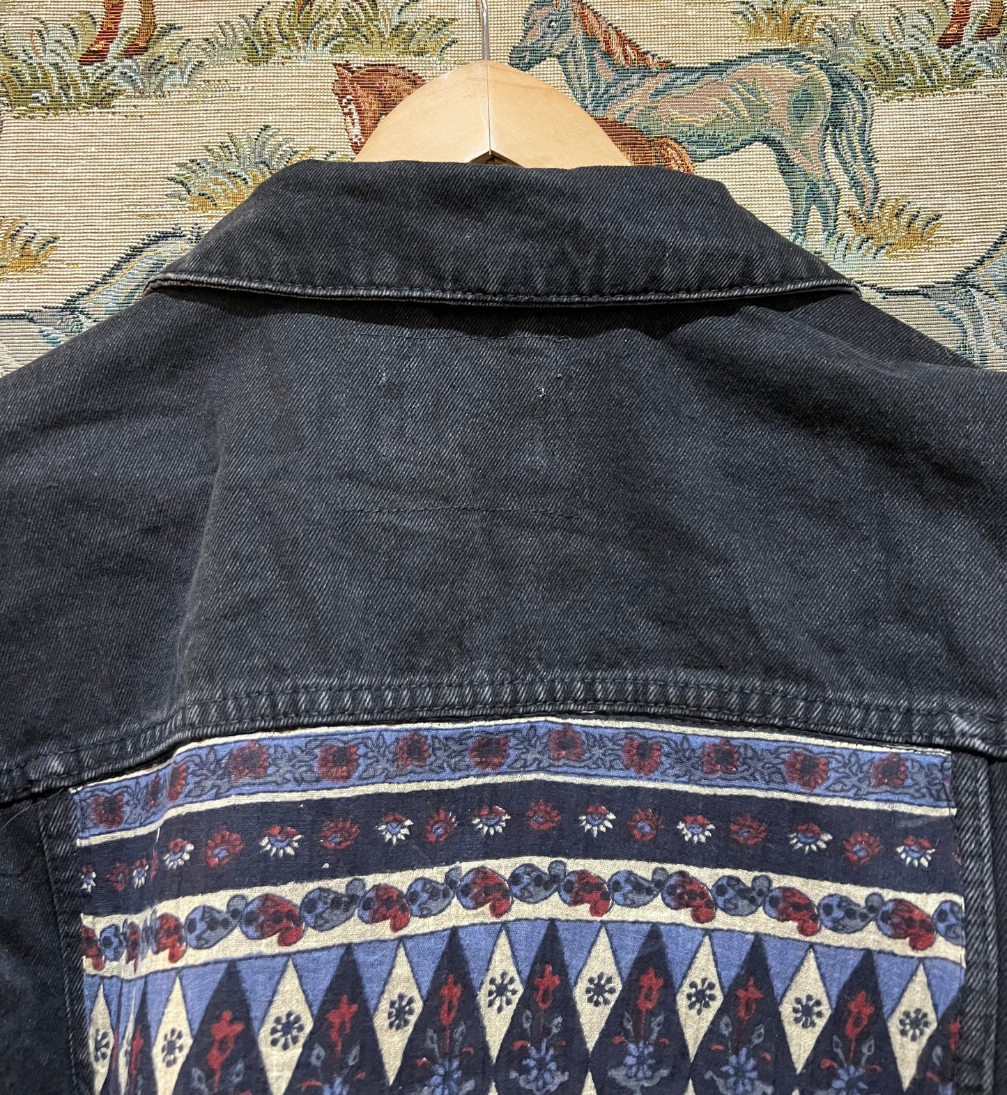 Upcycled Black Denim Jacket