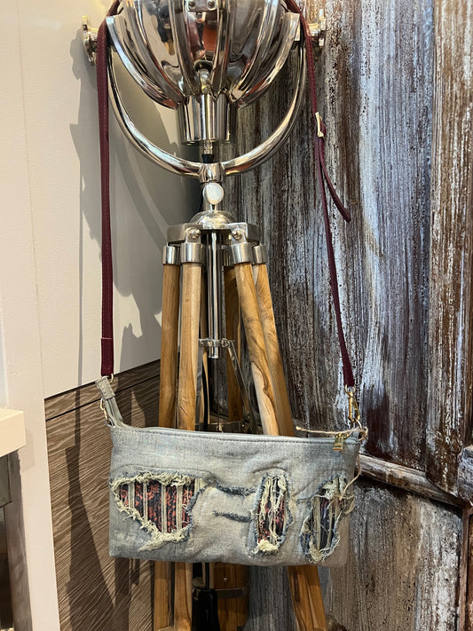 Upcycled Denim Cross Body Bag