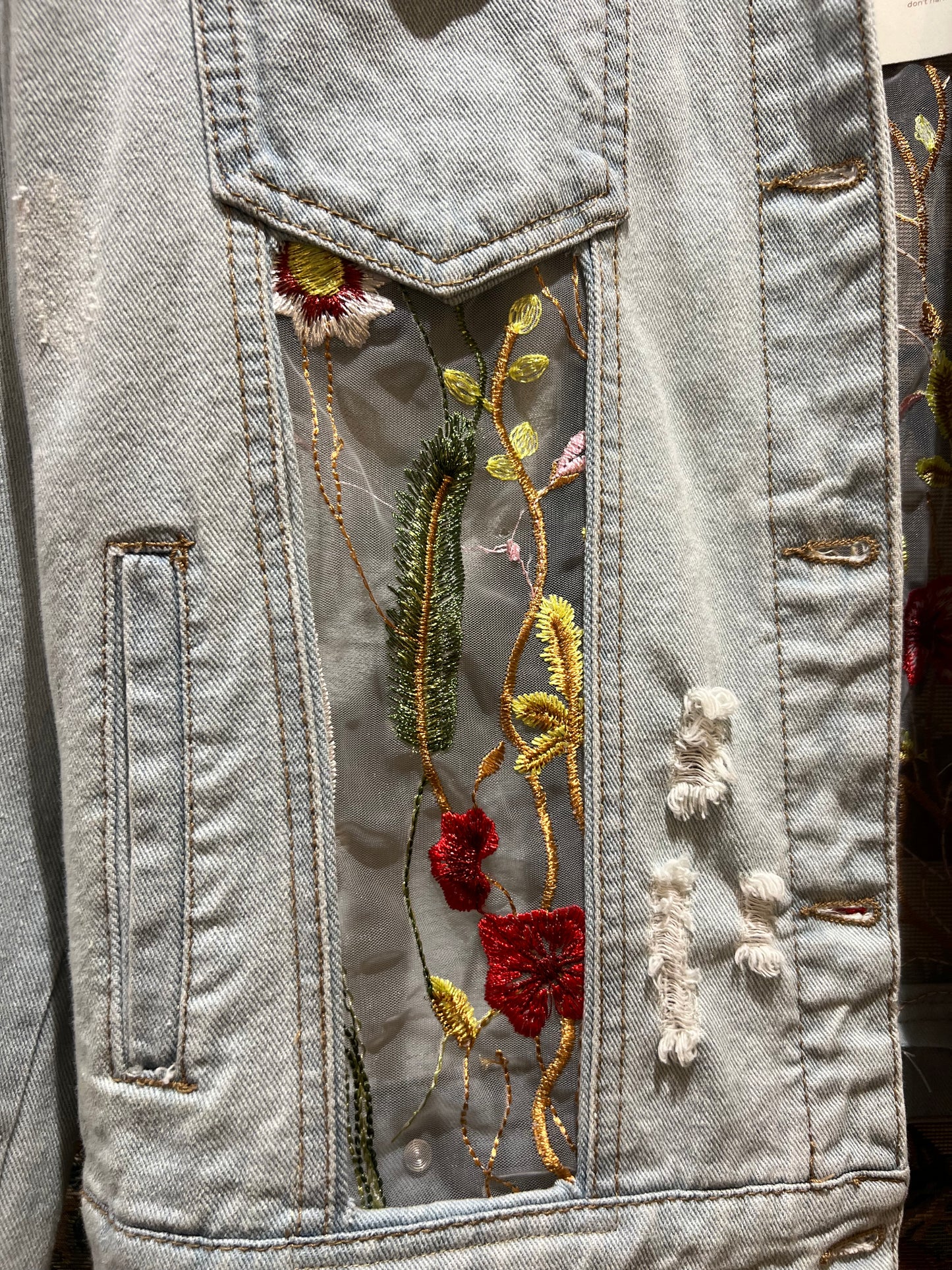 Upcycled Laced Denim Jacket