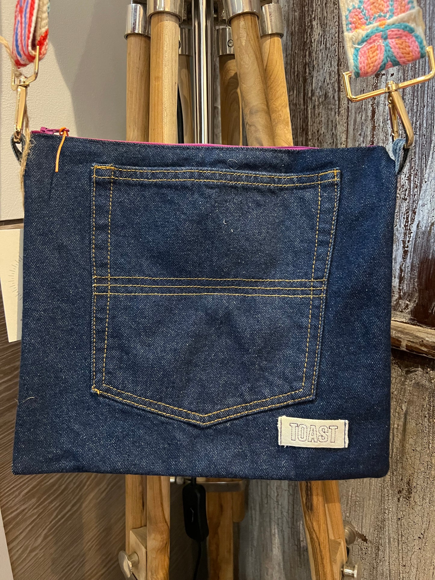 Upcycled Denim Festival Bag