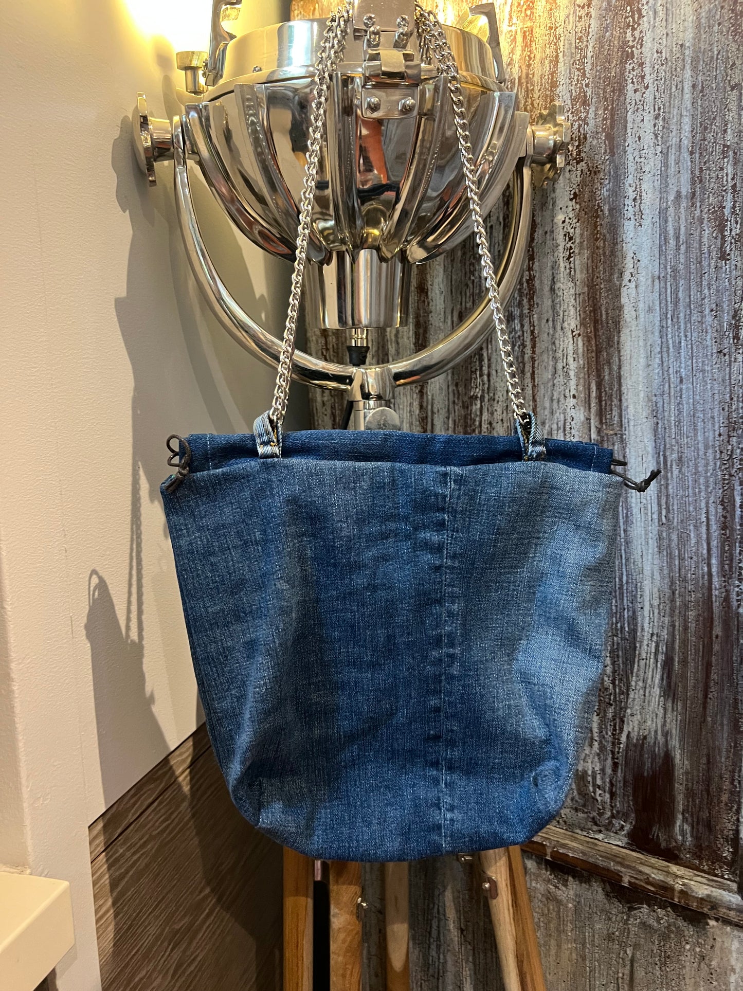 Upcycled Denim Chain Bag