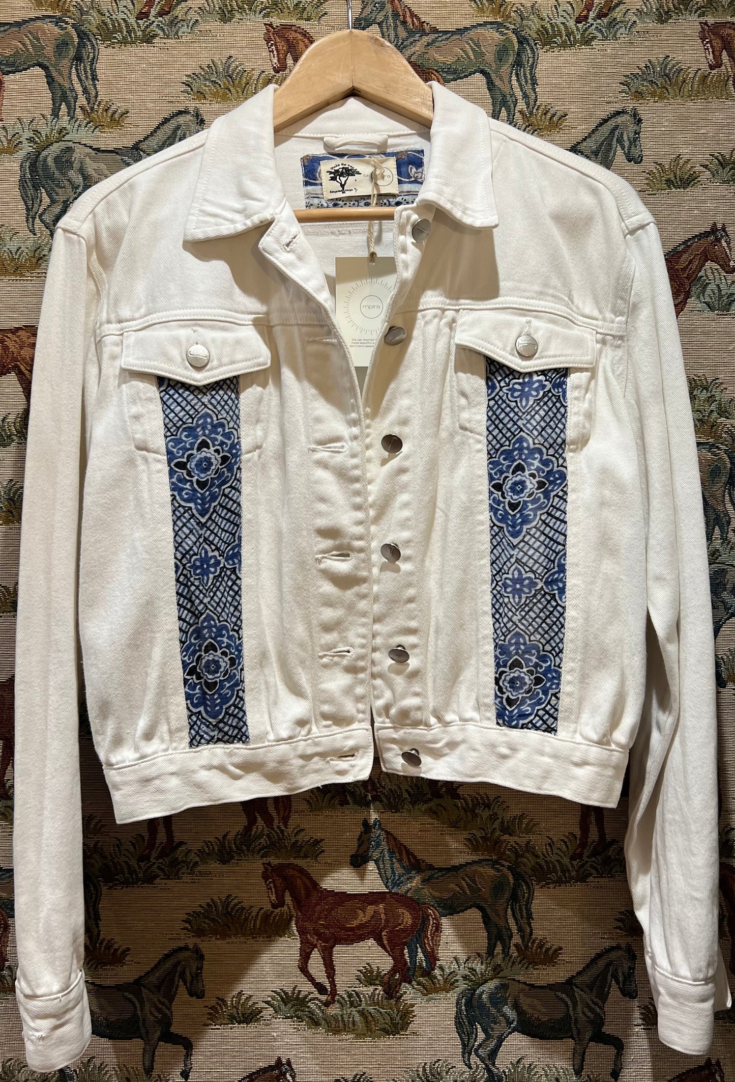 Upcycled White Denim Jacket