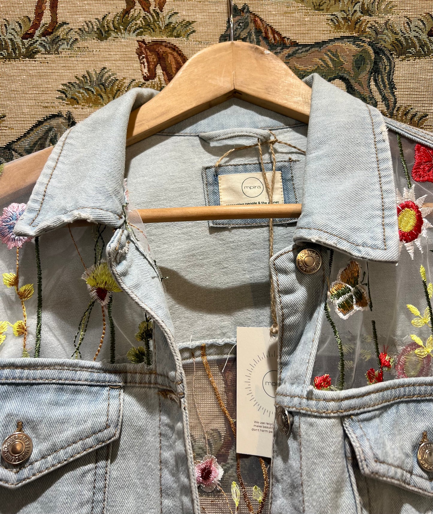 Upcycled Laced Denim Jacket