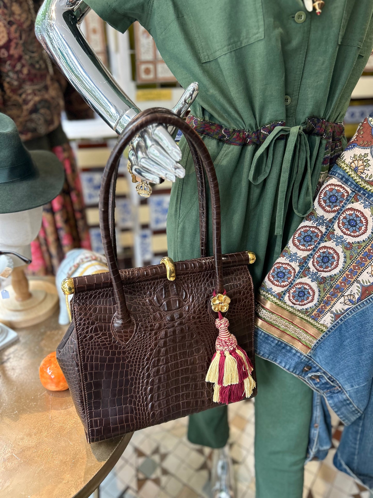 Leather Vintage Daks Upcycled Handbag