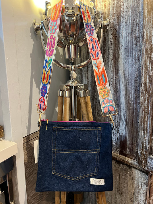 Upcycled Denim Festival Bag