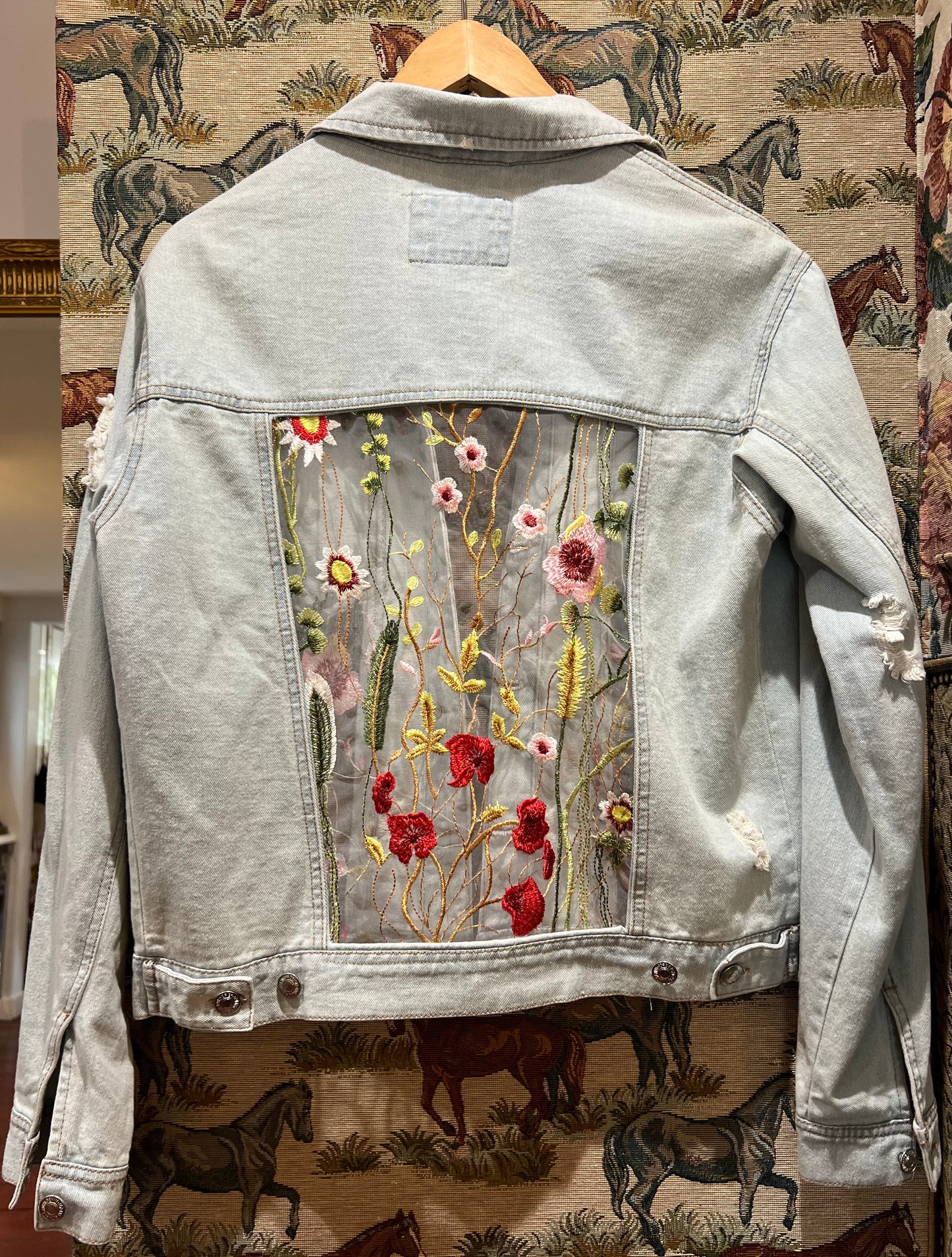 Upcycled Laced Denim Jacket