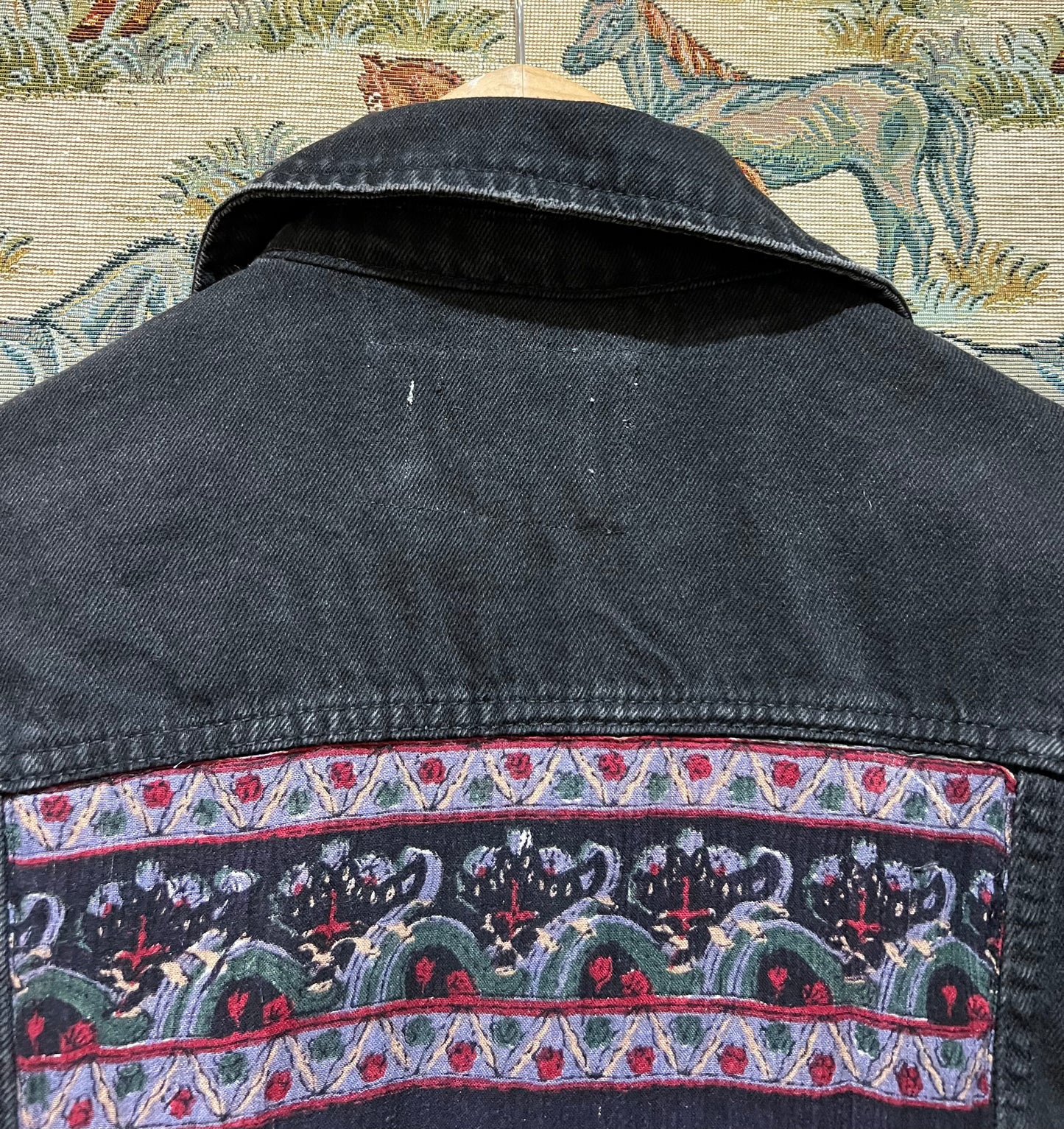 Upcycled Black Denim Jacket