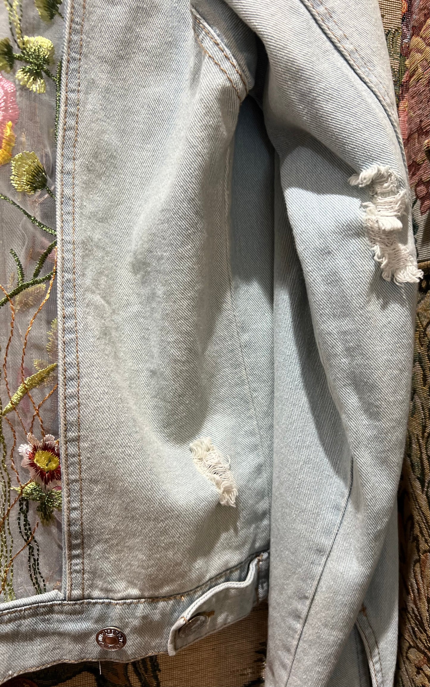 Upcycled Laced Denim Jacket