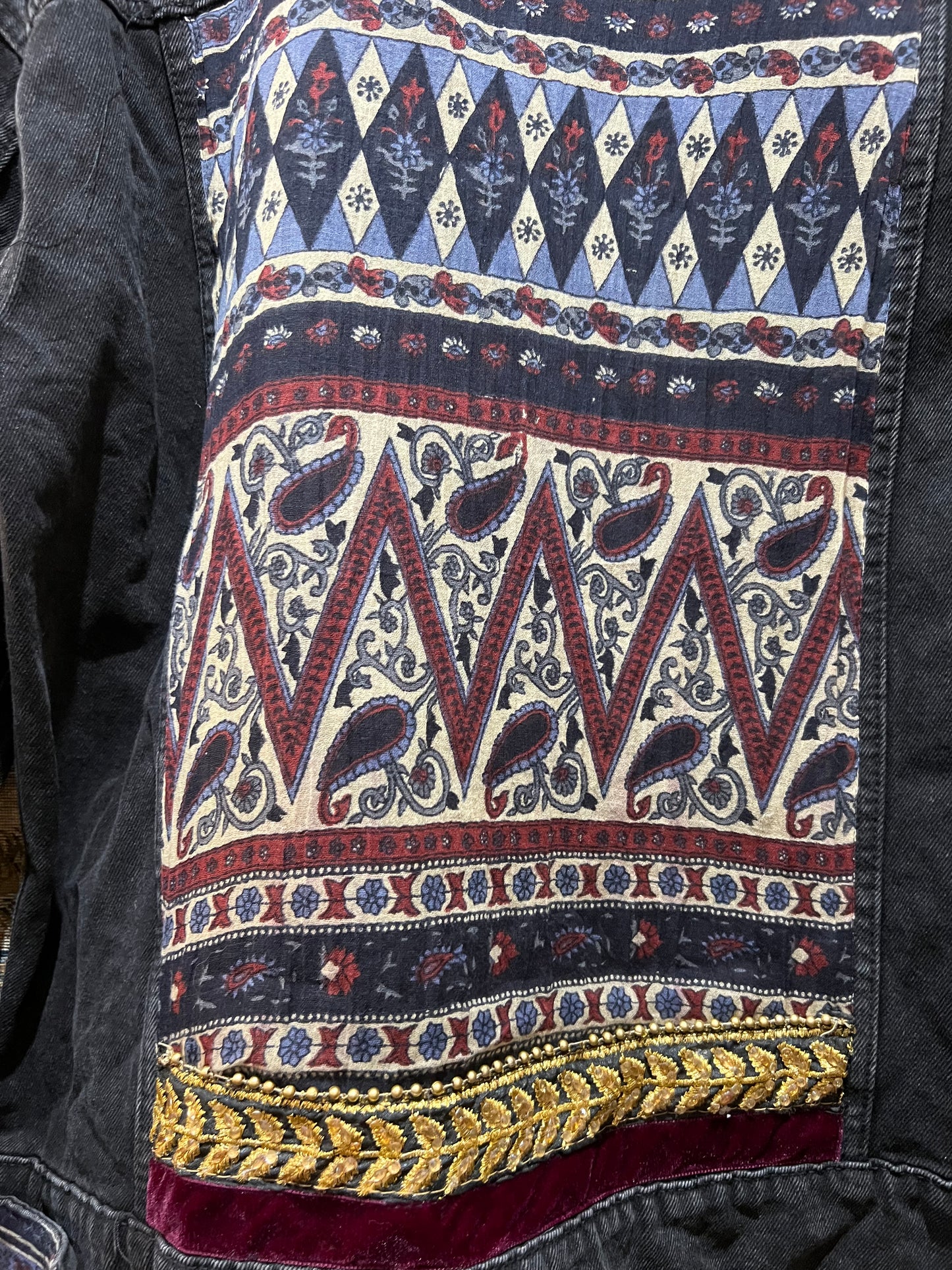 Upcycled Black Denim Jacket