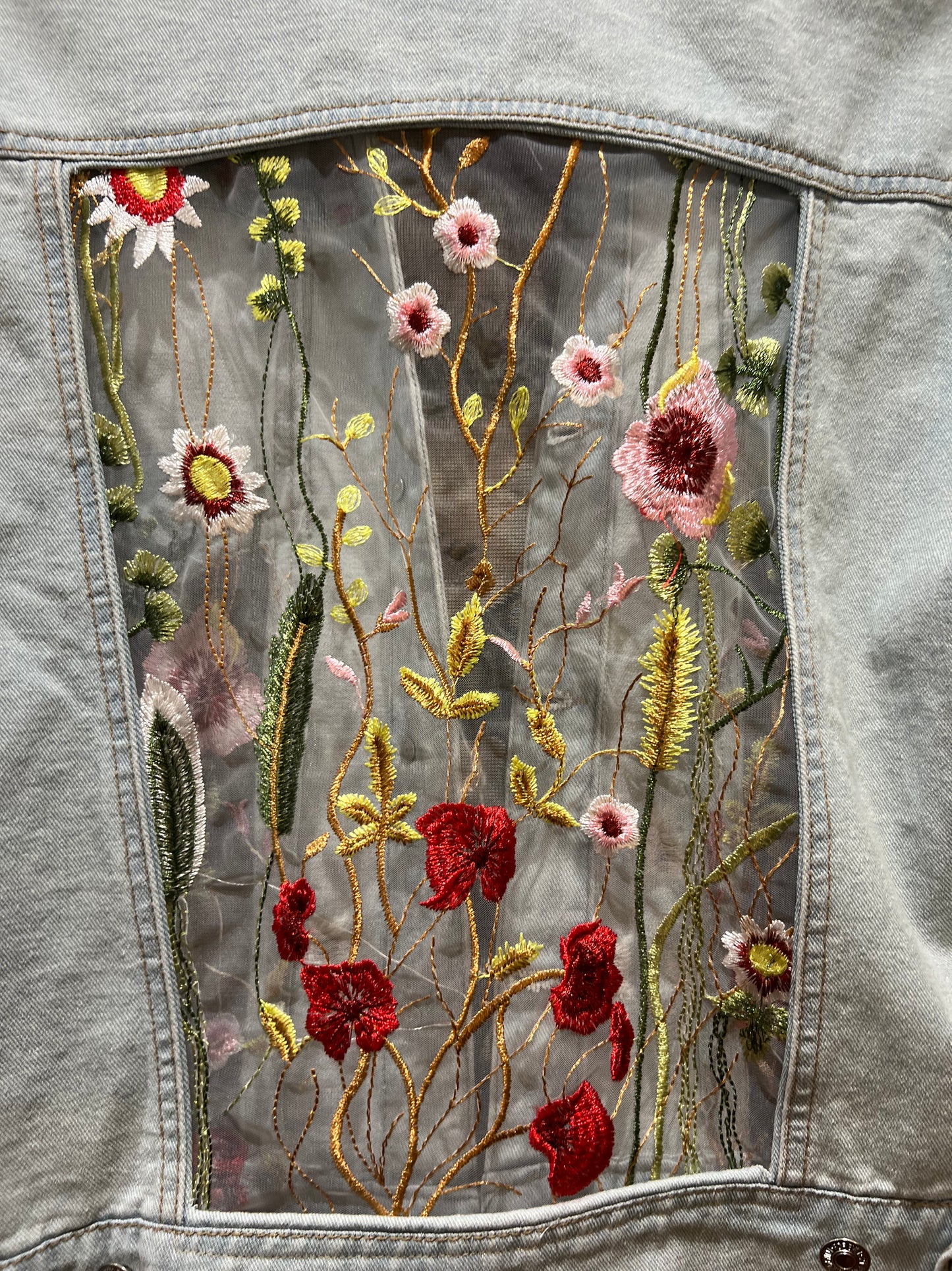 Upcycled Laced Denim Jacket