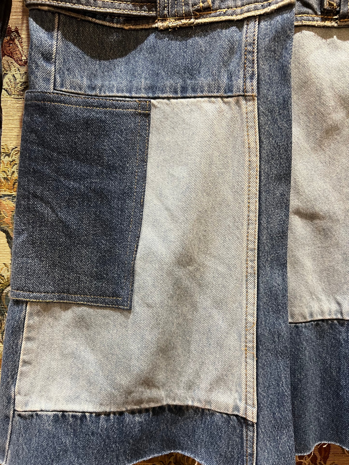 Long Upcycled Denim Coat