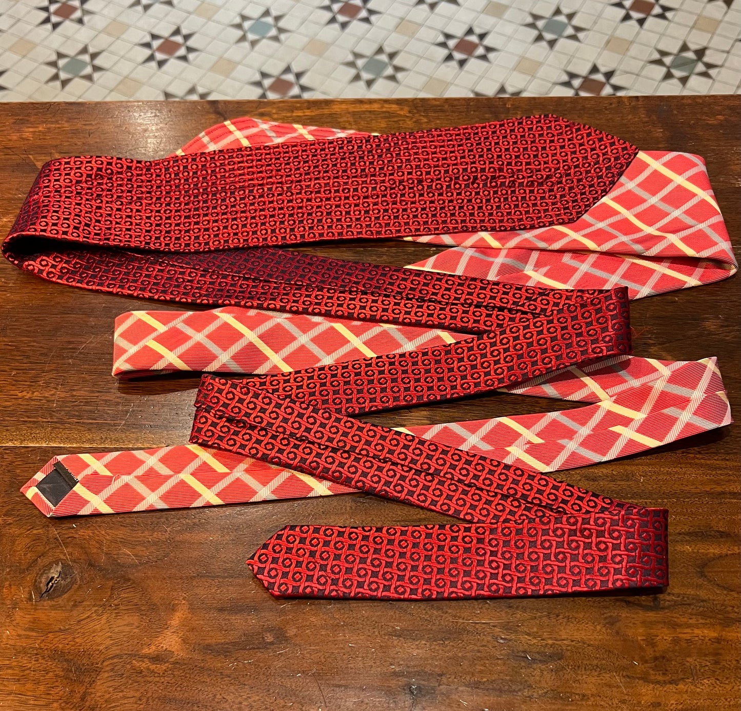 Upcycled Silk Tie Belt