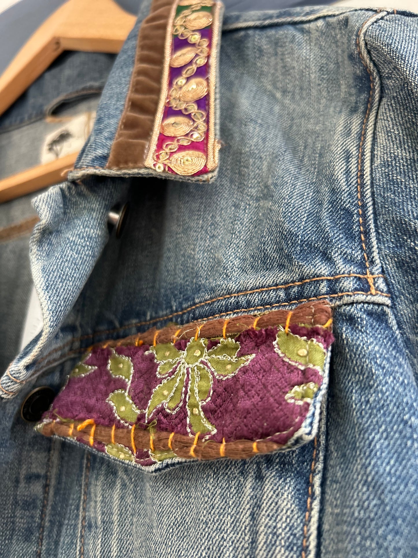 Upcycled Luxe Denim Jacket