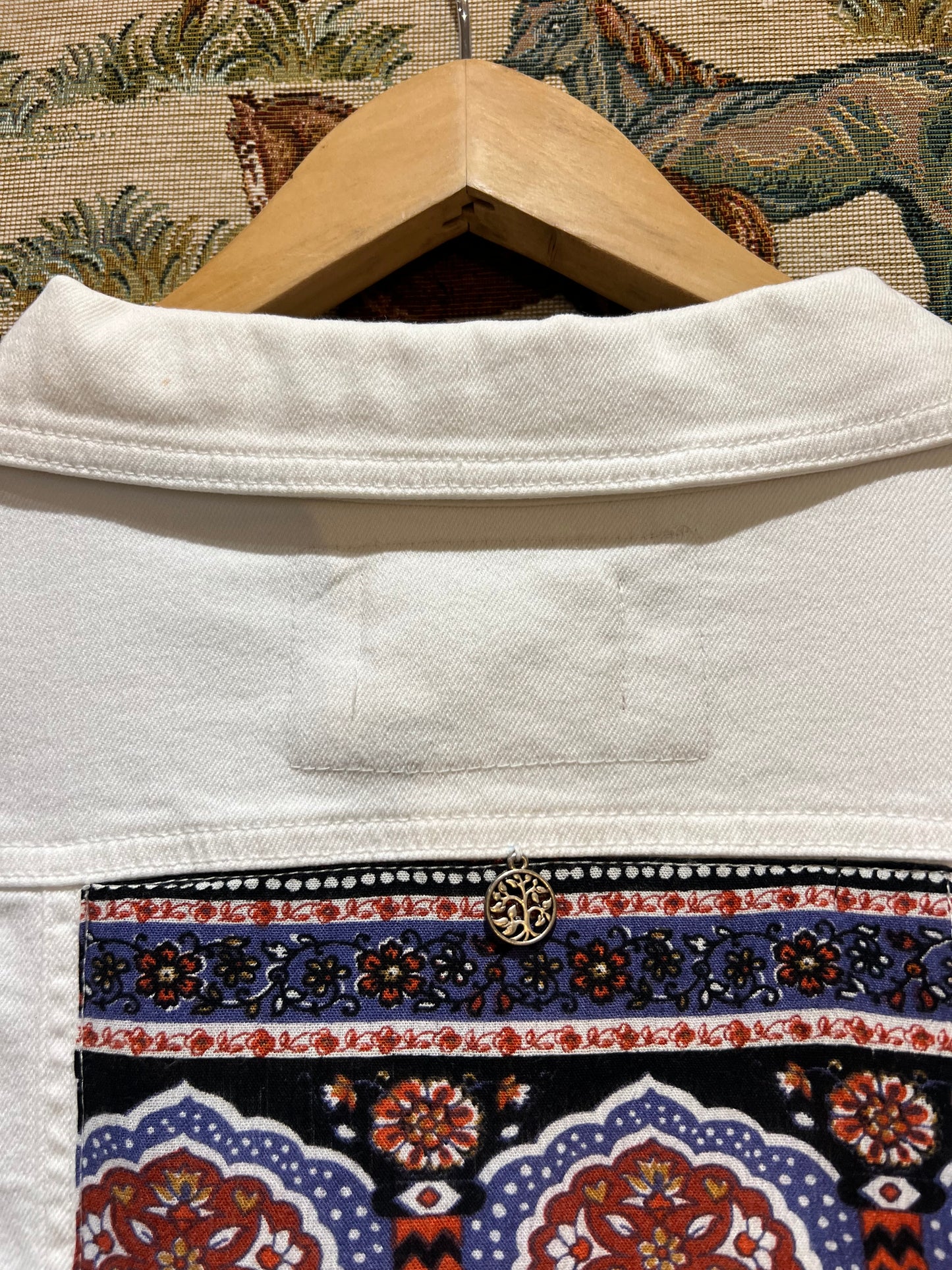 Upcycled White Denim Jacket