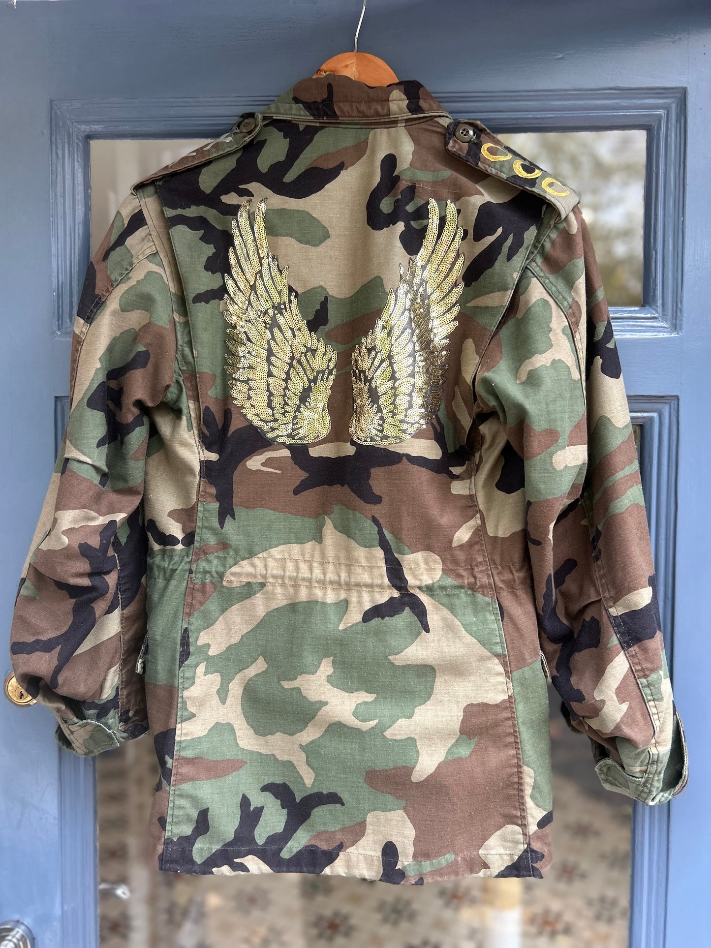 Upcycled French Military Camo Casual Jacket