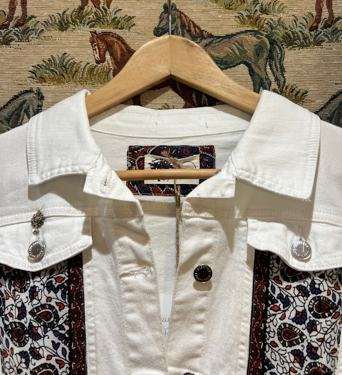 Upcycled White Denim Jacket