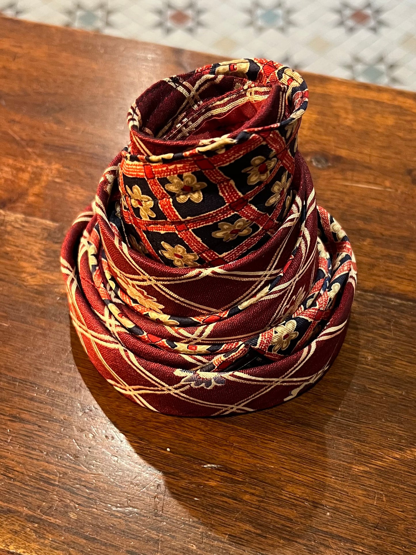 Upcycled Silk Tie Belt