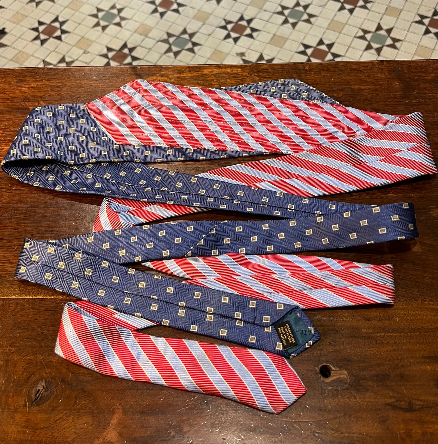 Upcycled Silk Tie Belt