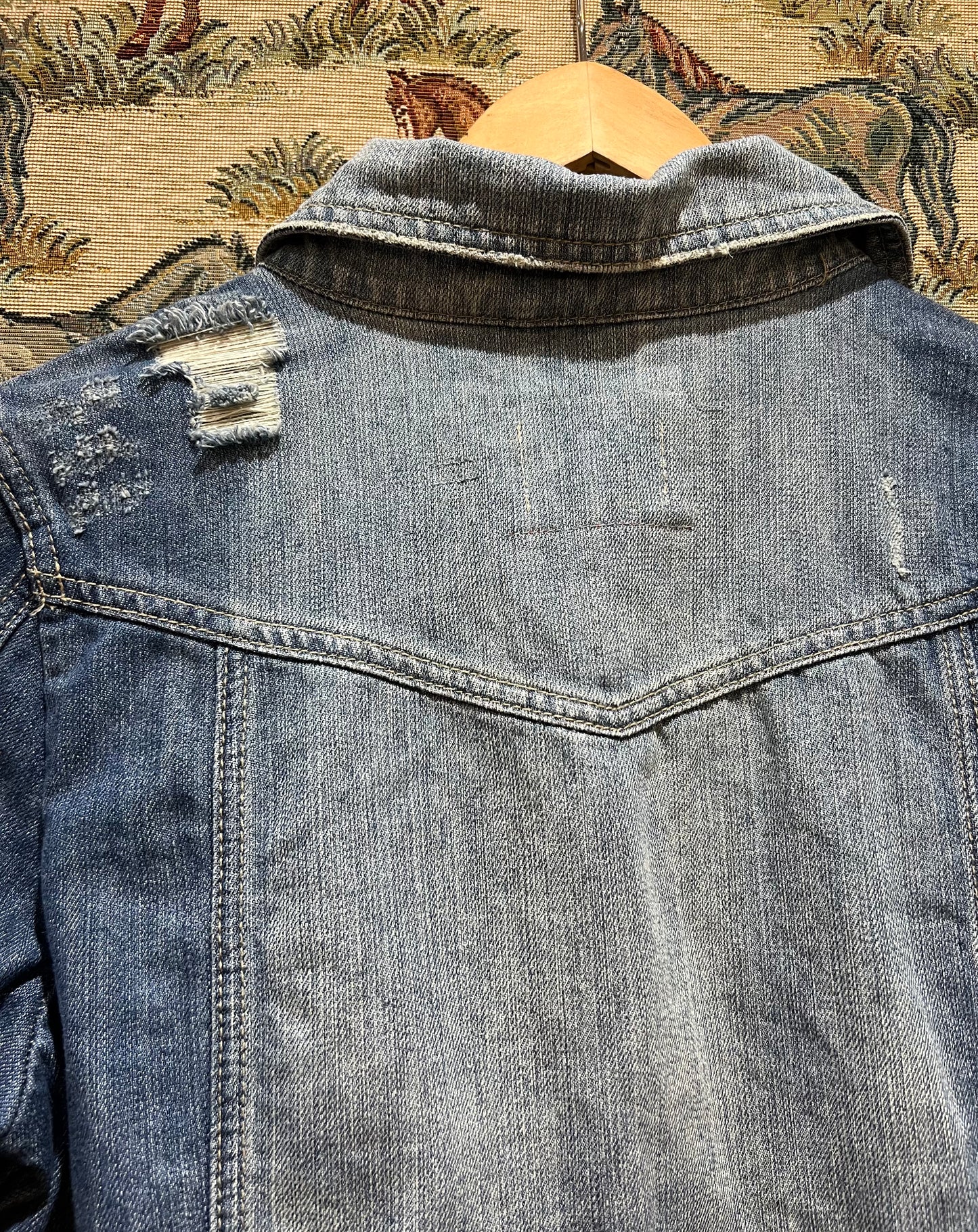 Long Upcycled Denim Coat