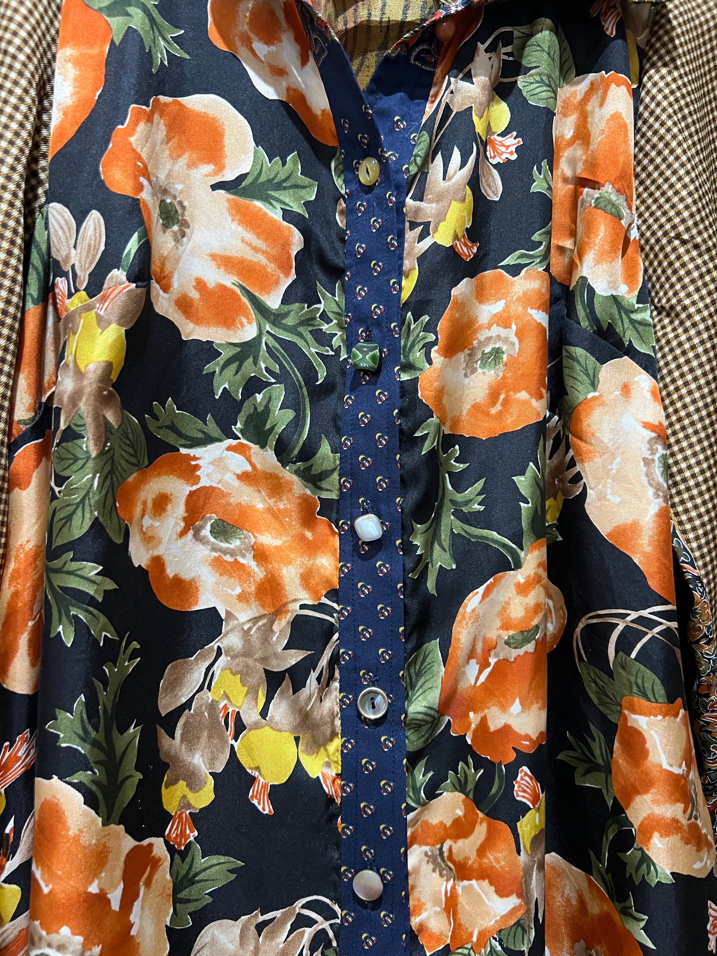 Shirt Made From Upcycled Silk Scarves