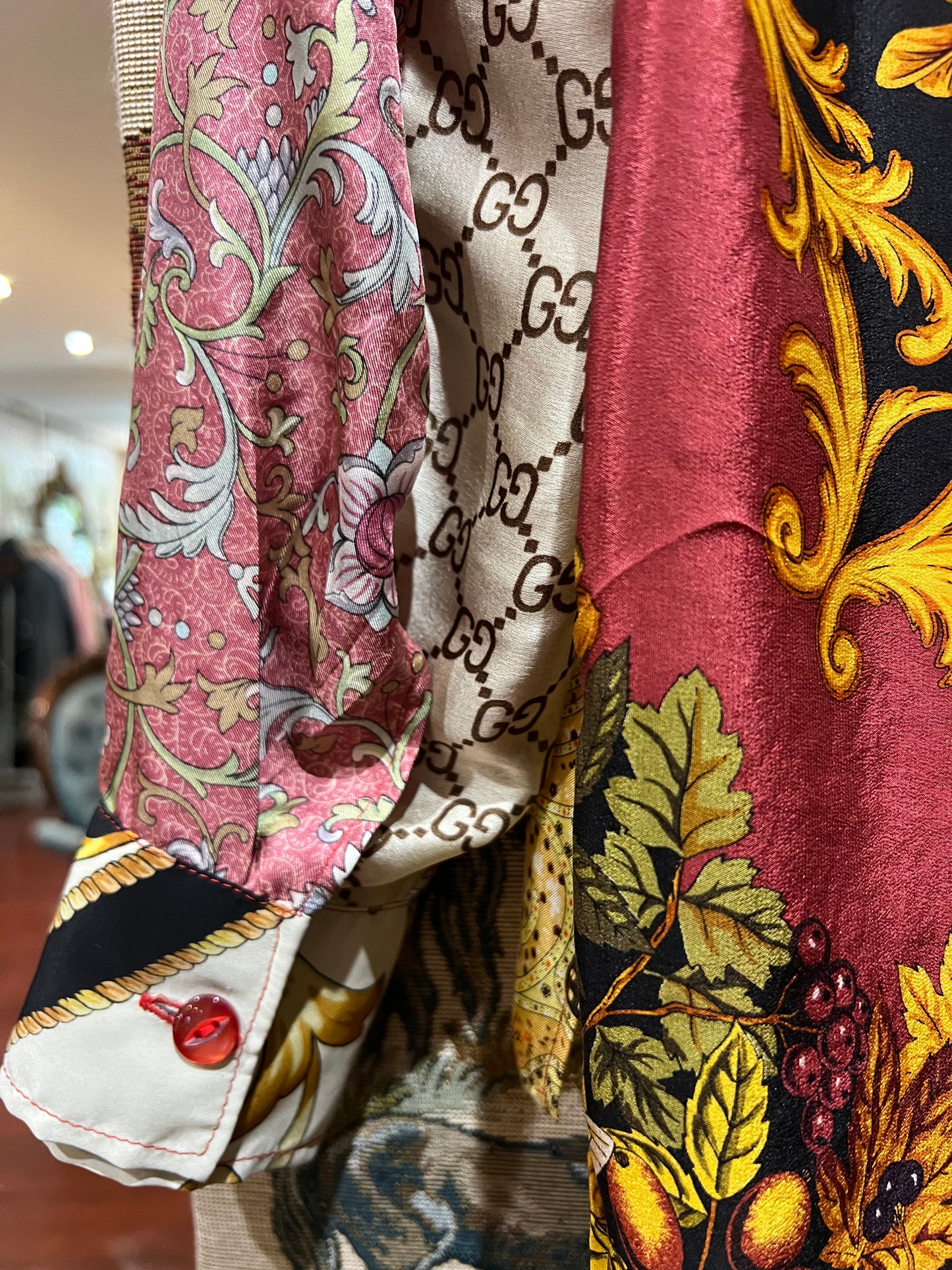Shirt Made From Upcycled Silk Scarves
