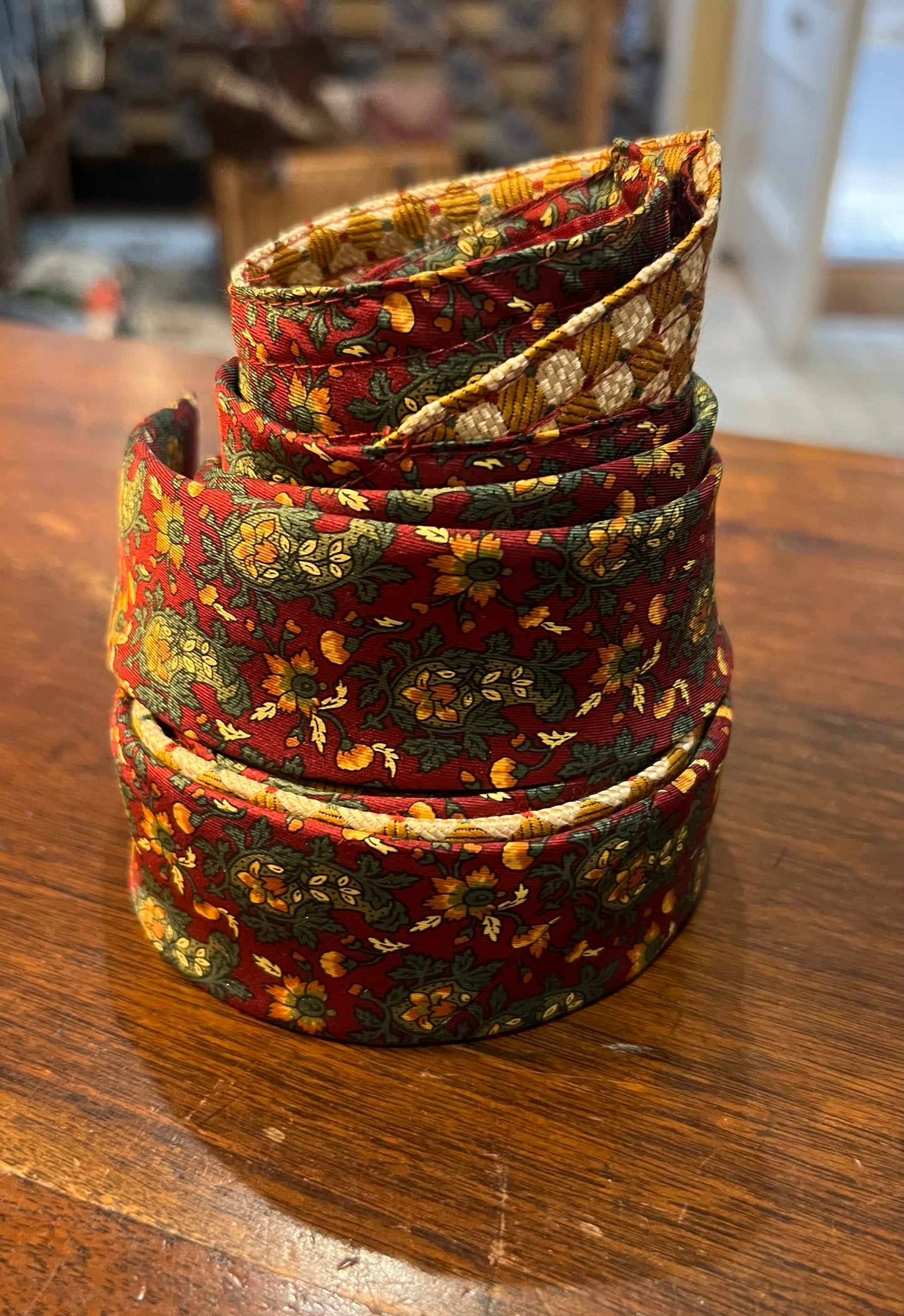 Upcycled Silk Tie Belt