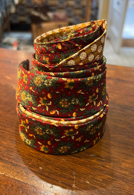 Upcycled Silk Tie Belt