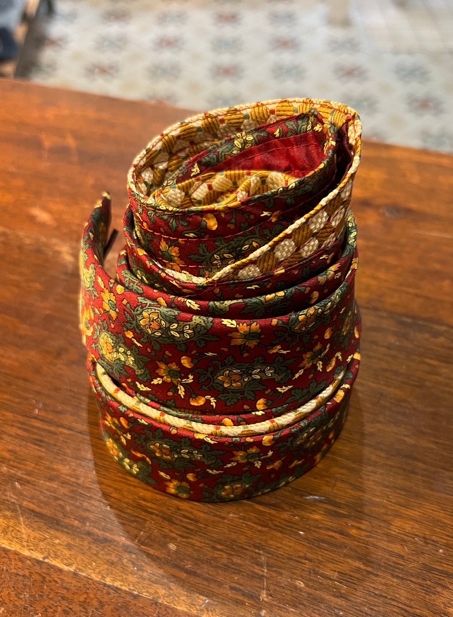 Upcycled Silk Tie Belt