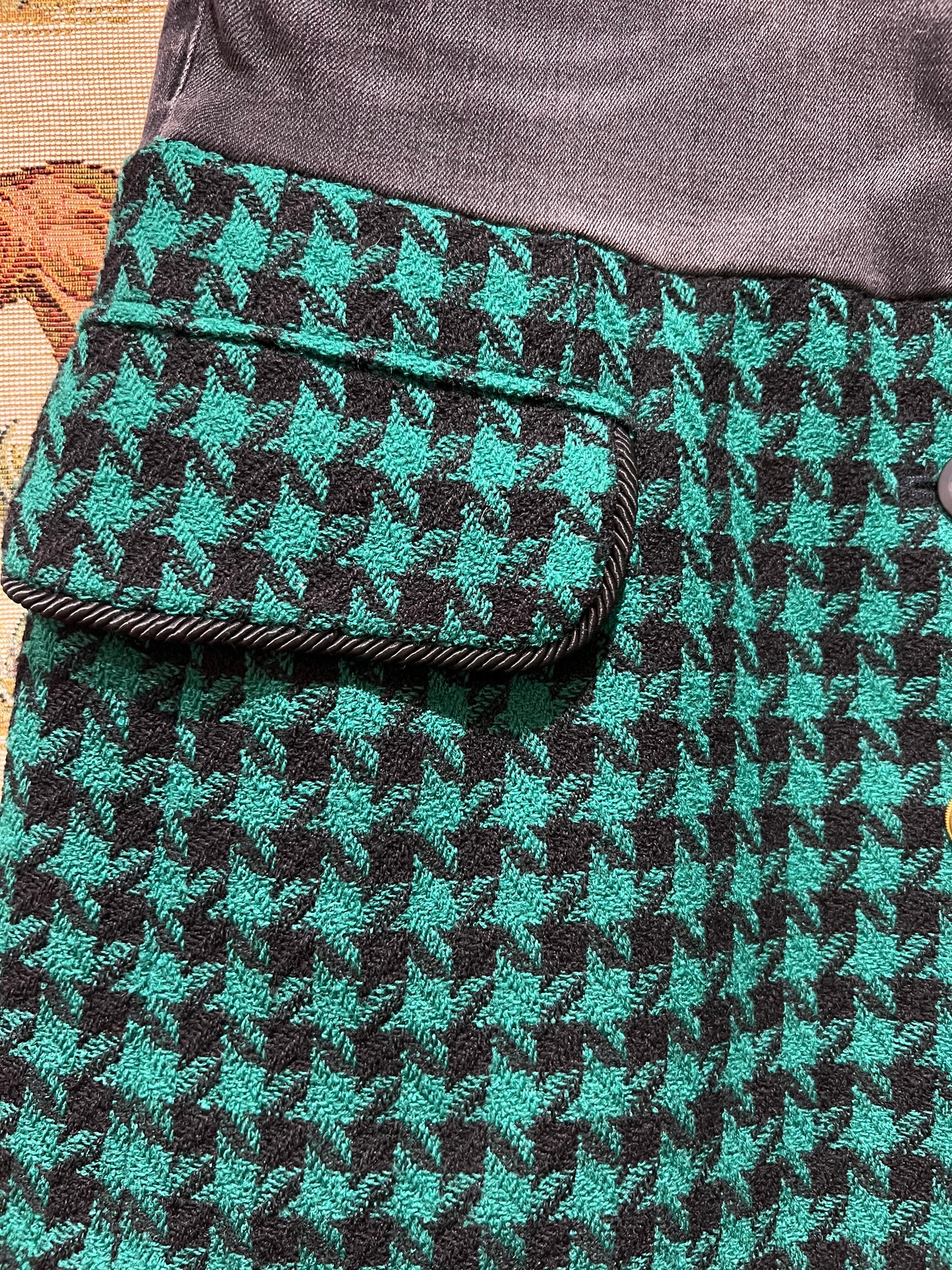 Upcycled Denim + Chanel Like Mini Skirt