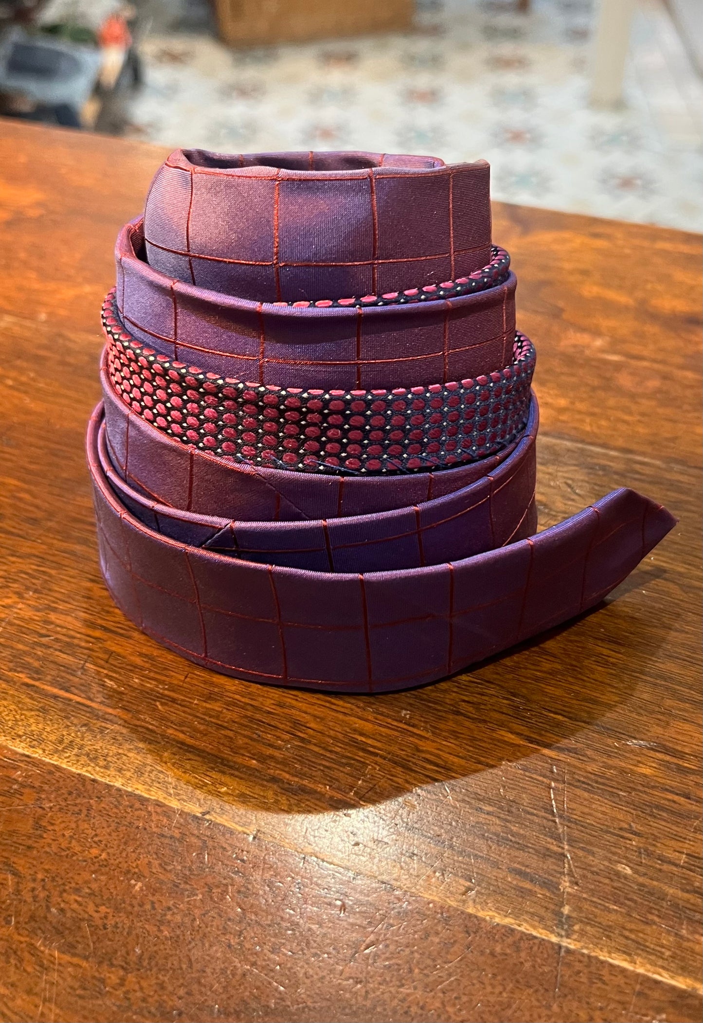 Upcycled Silk Tie Belt