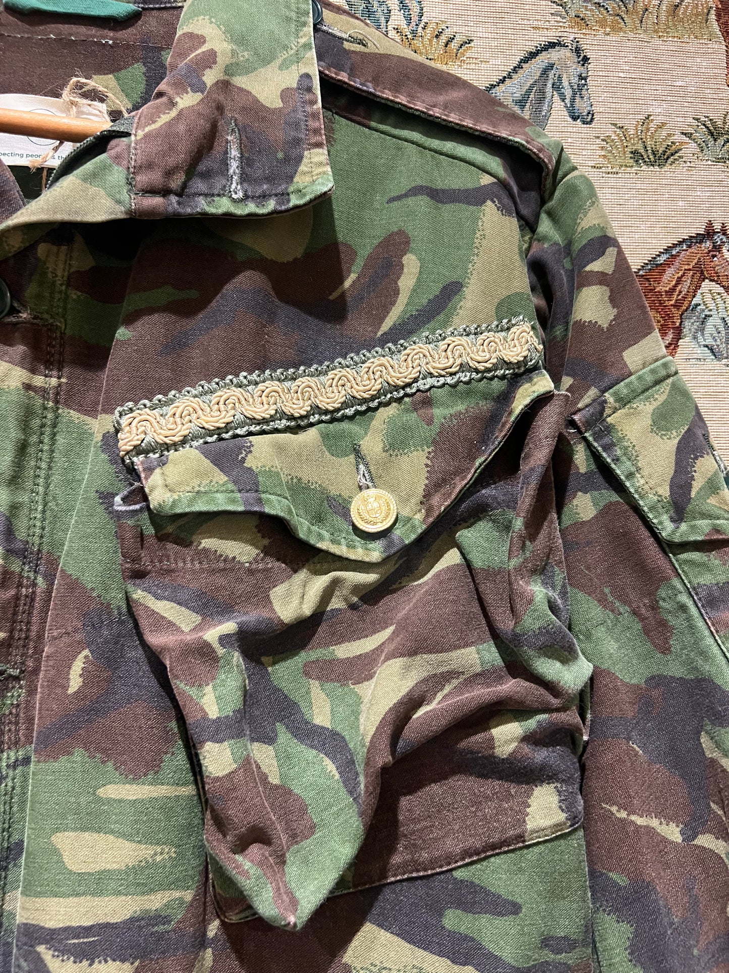 Upcycled genuine camo jacket