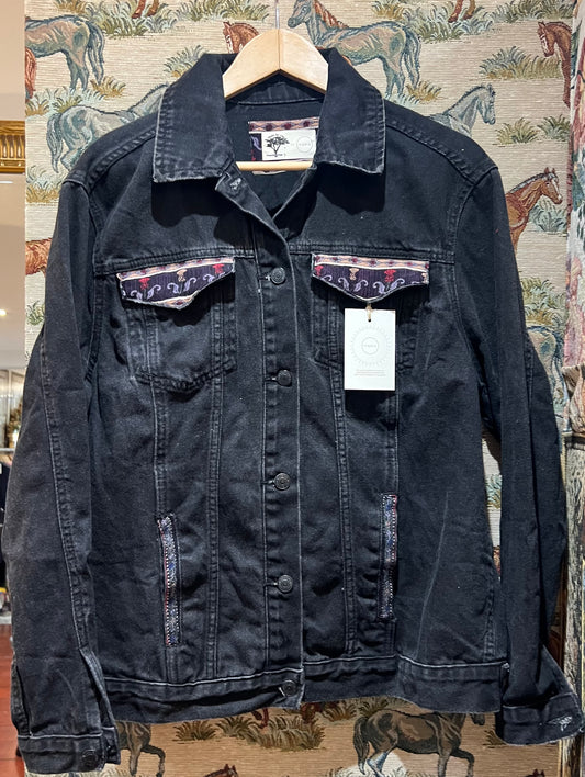 Upcycled Black Denim Jacket