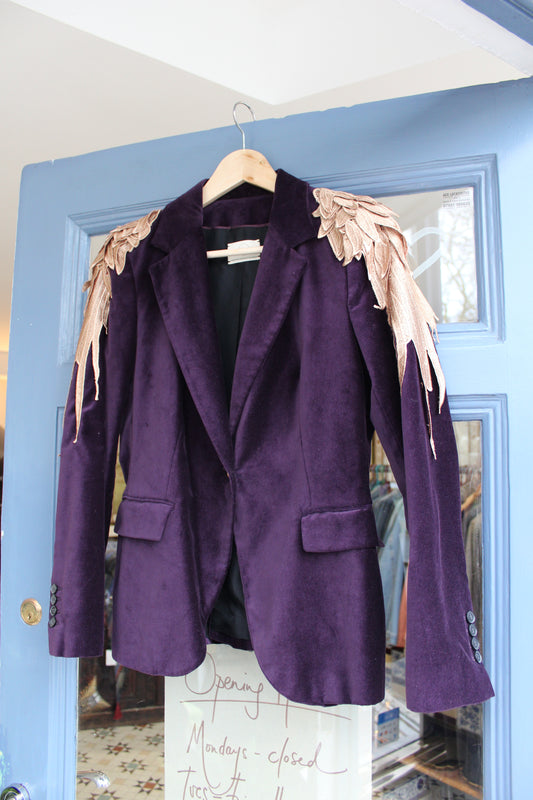 Upcycled Velvet Style Blazer