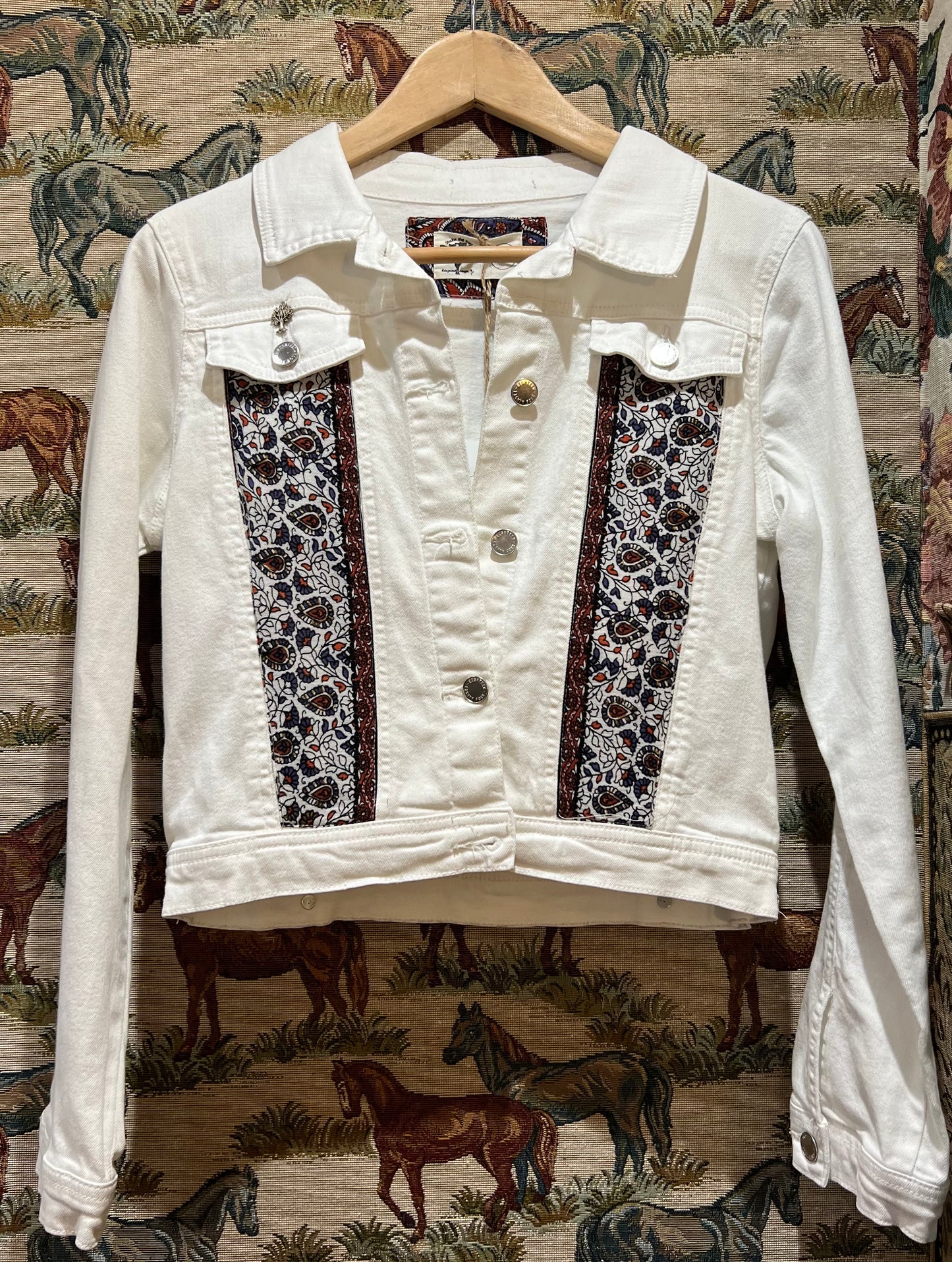 Upcycled White Denim Jacket