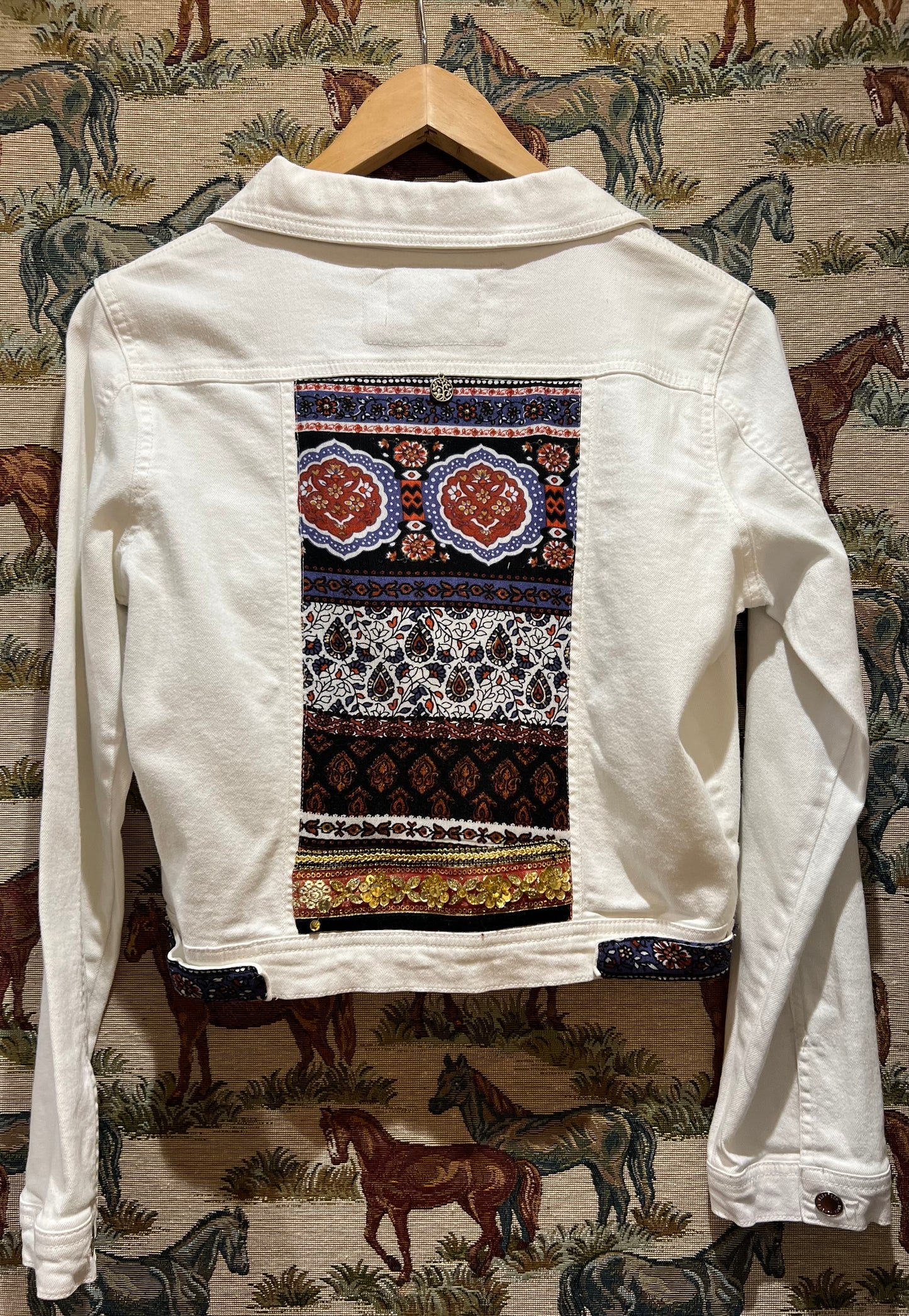 Upcycled White Denim Jacket