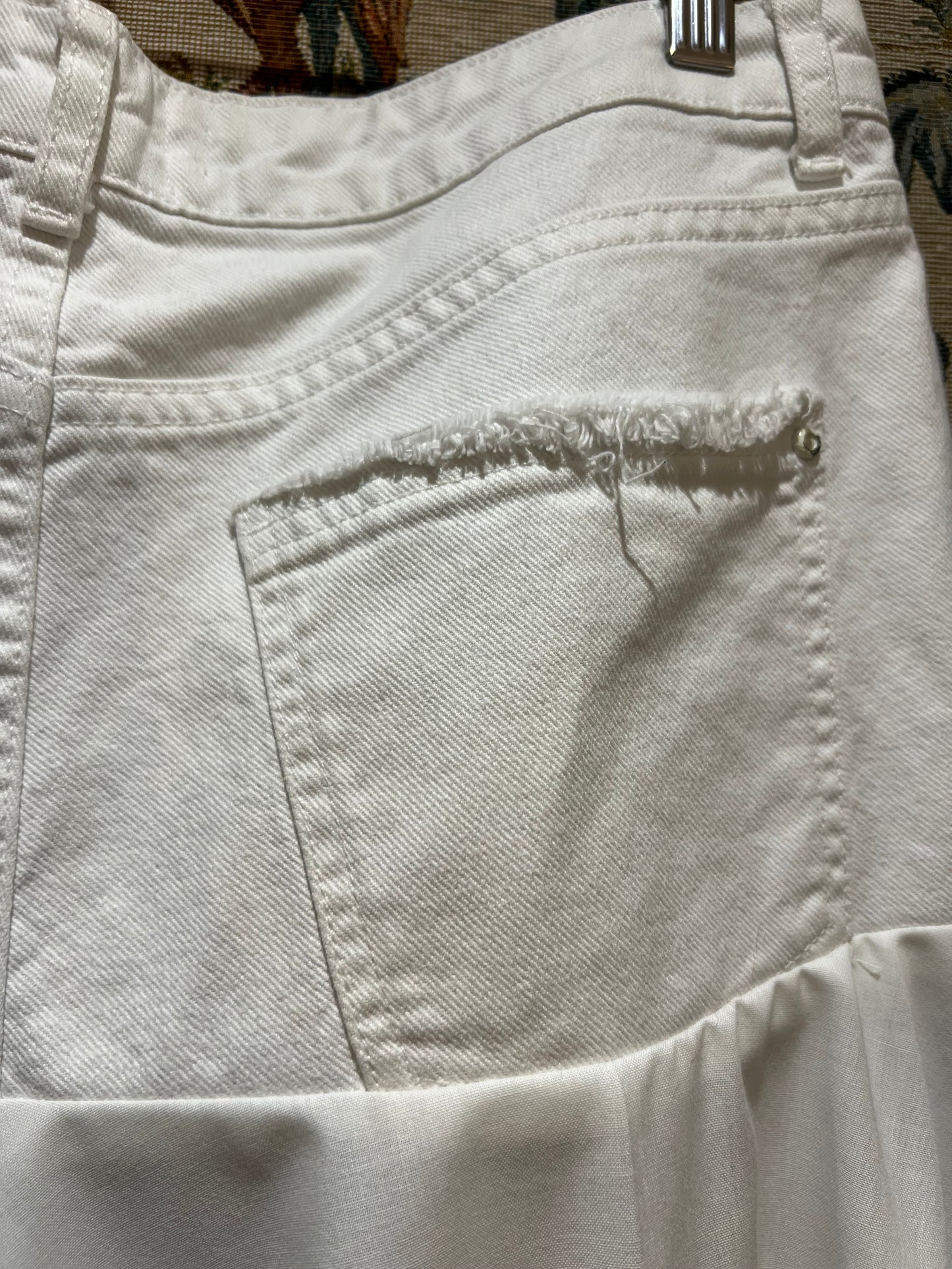 Upcycled Denim + Scarf Skirt